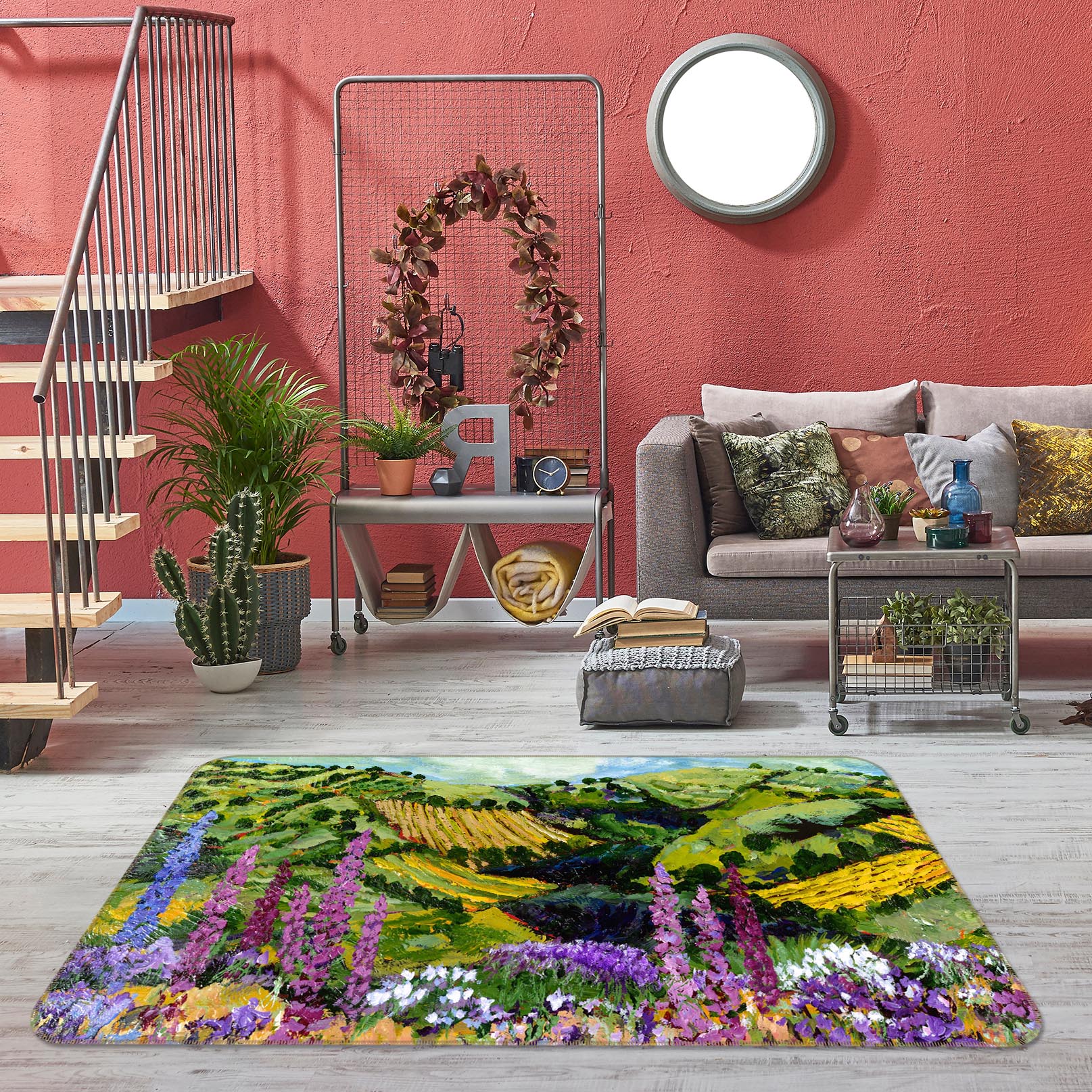 3D Different Garden 1024 Allan P. Friedlander Rug Non Slip Rug Mat
