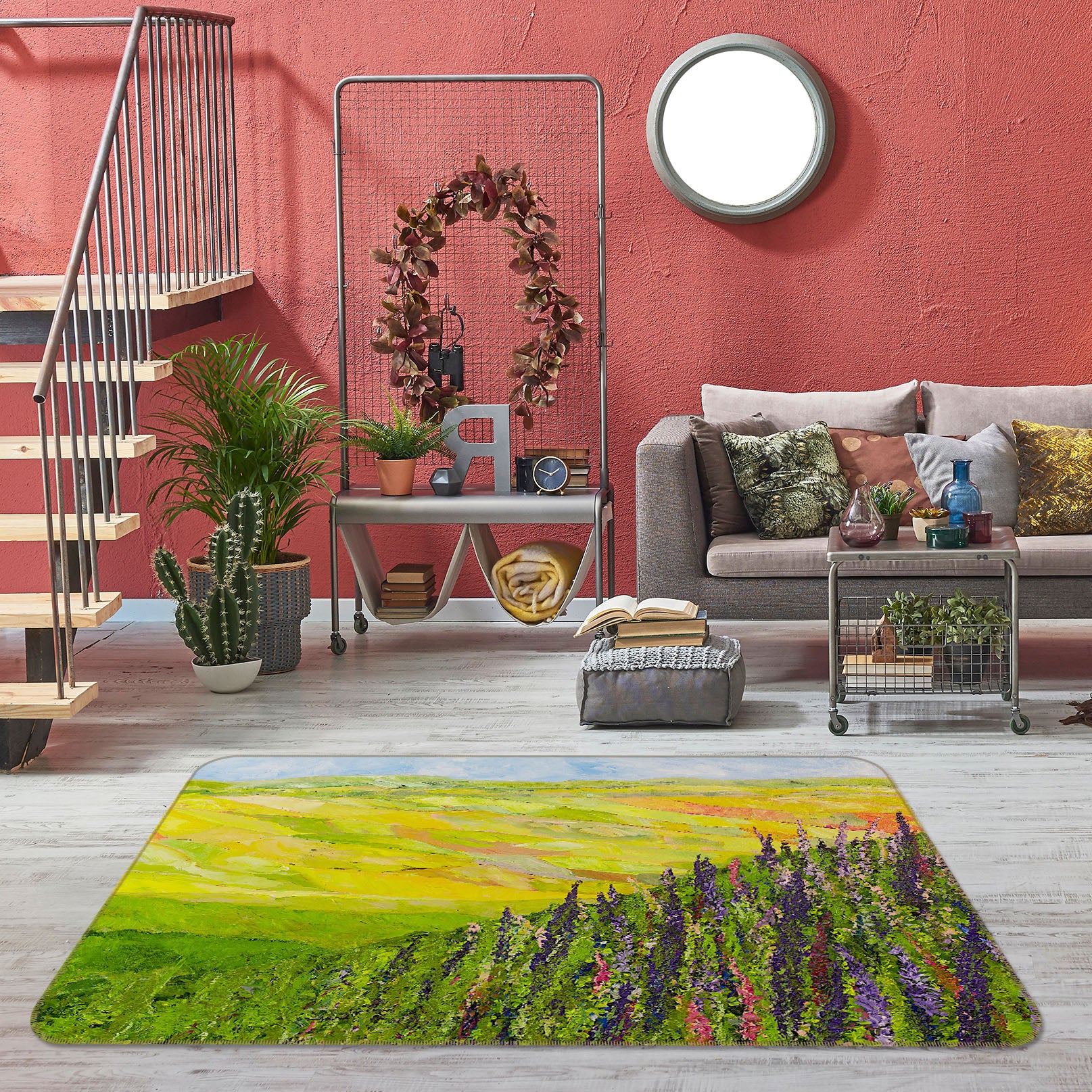 3D Misty Valley 1025 Allan P. Friedlander Rug Non Slip Rug Mat