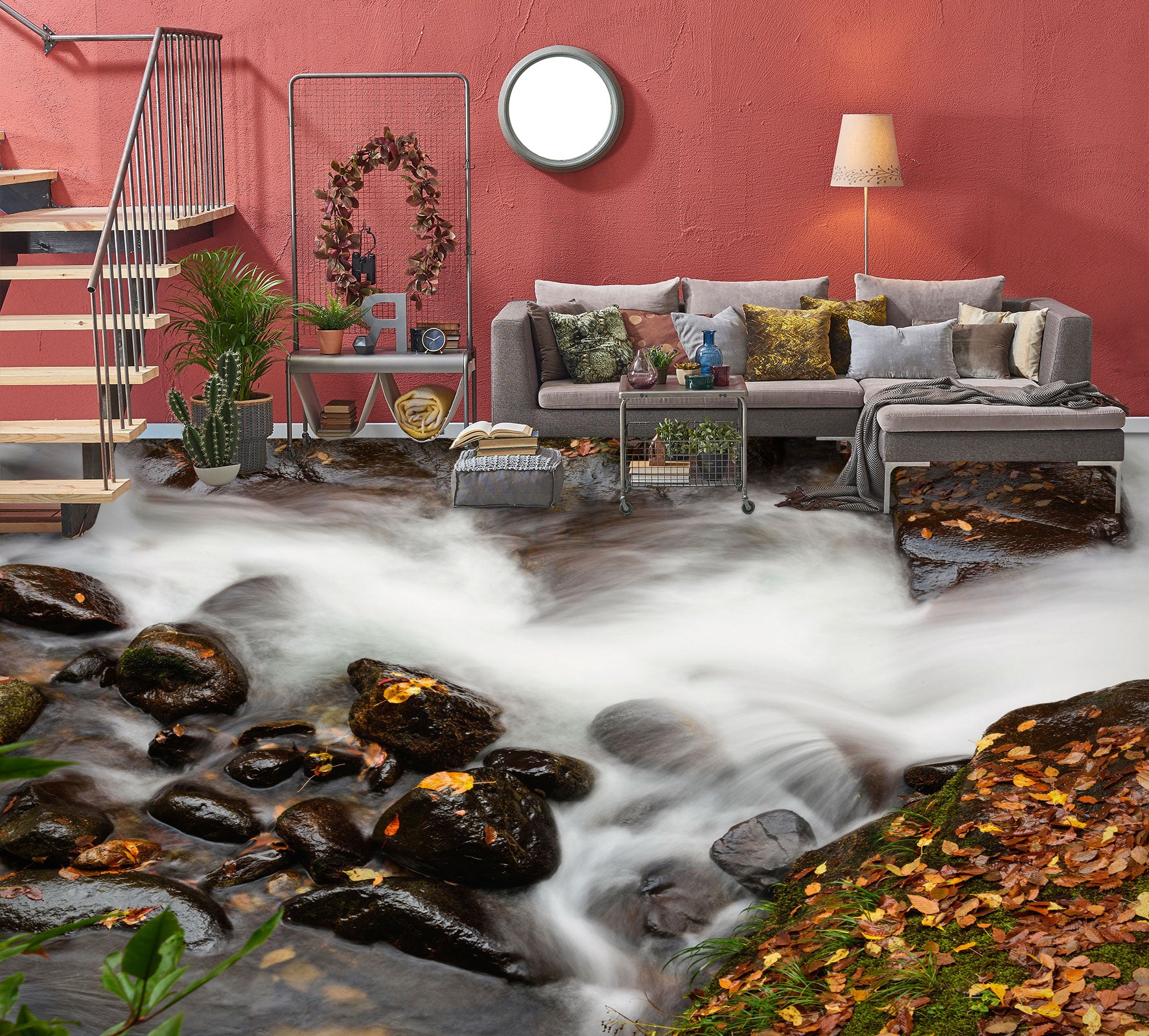 3D Senior Black Pebbles 1087 Floor Mural  Wallpaper Murals Self-Adhesive Removable Print Epoxy