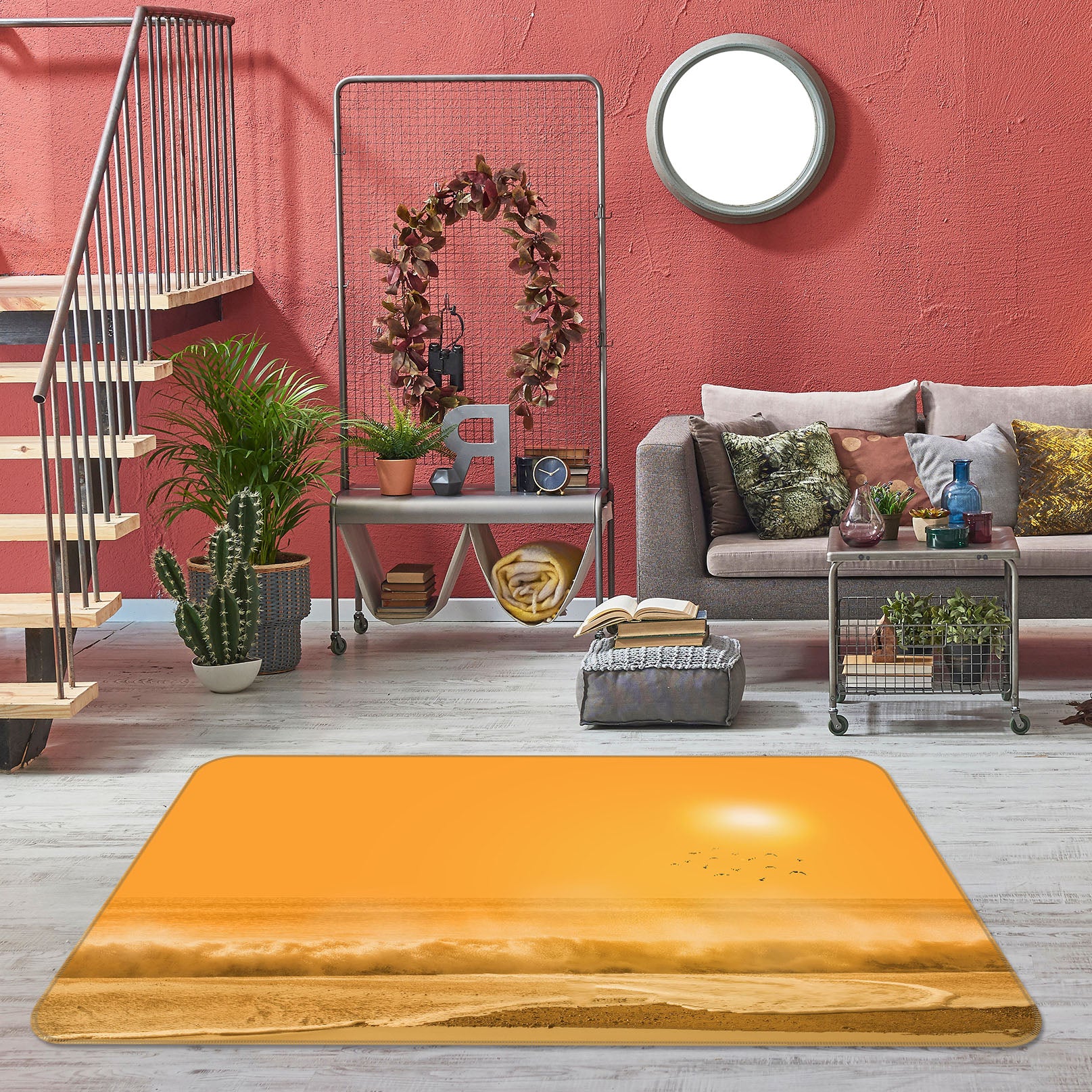 3D Golden Sunset 1151 Marco Carmassi Rug Non Slip Rug Mat