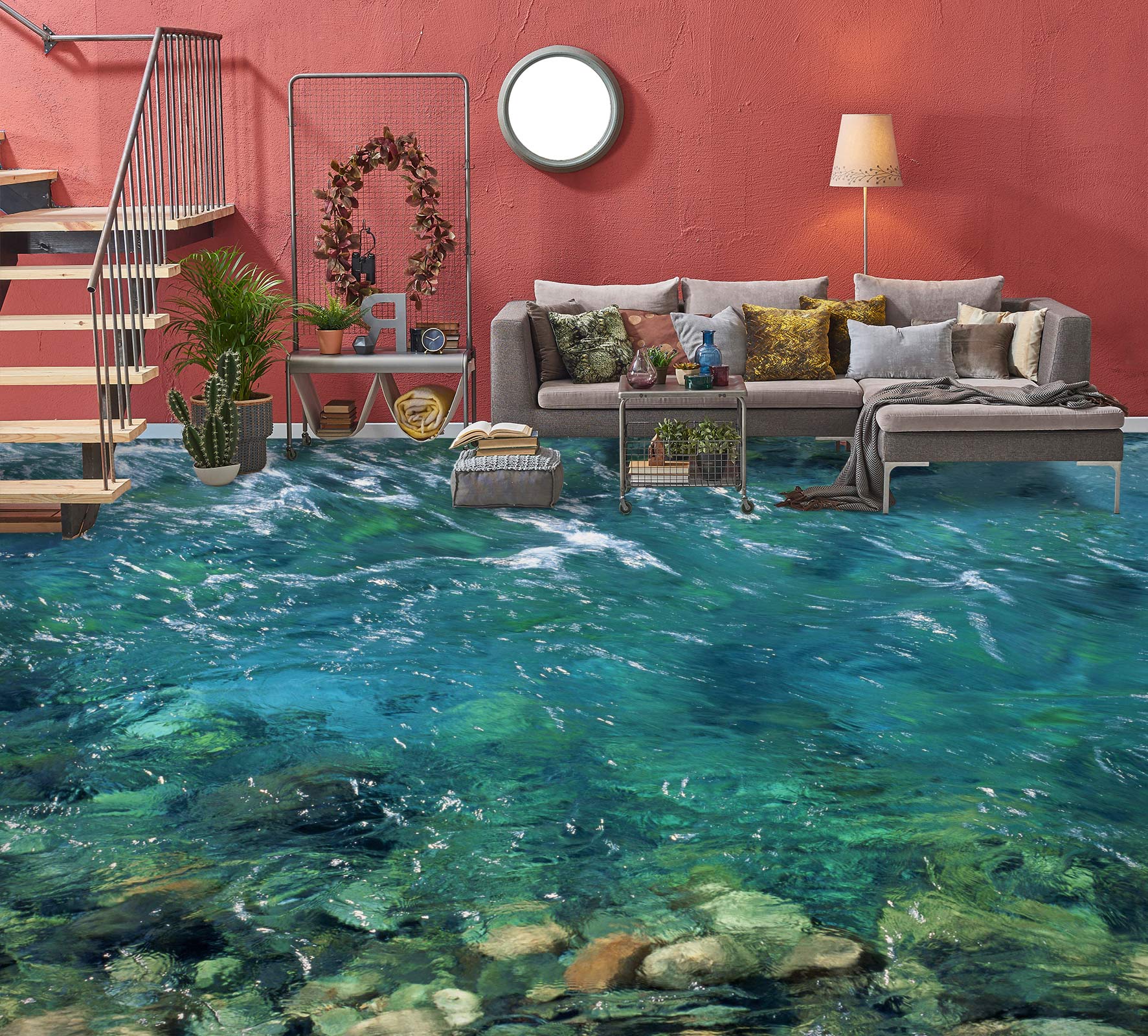 3D Rich Summer Sea 1387 Floor Mural