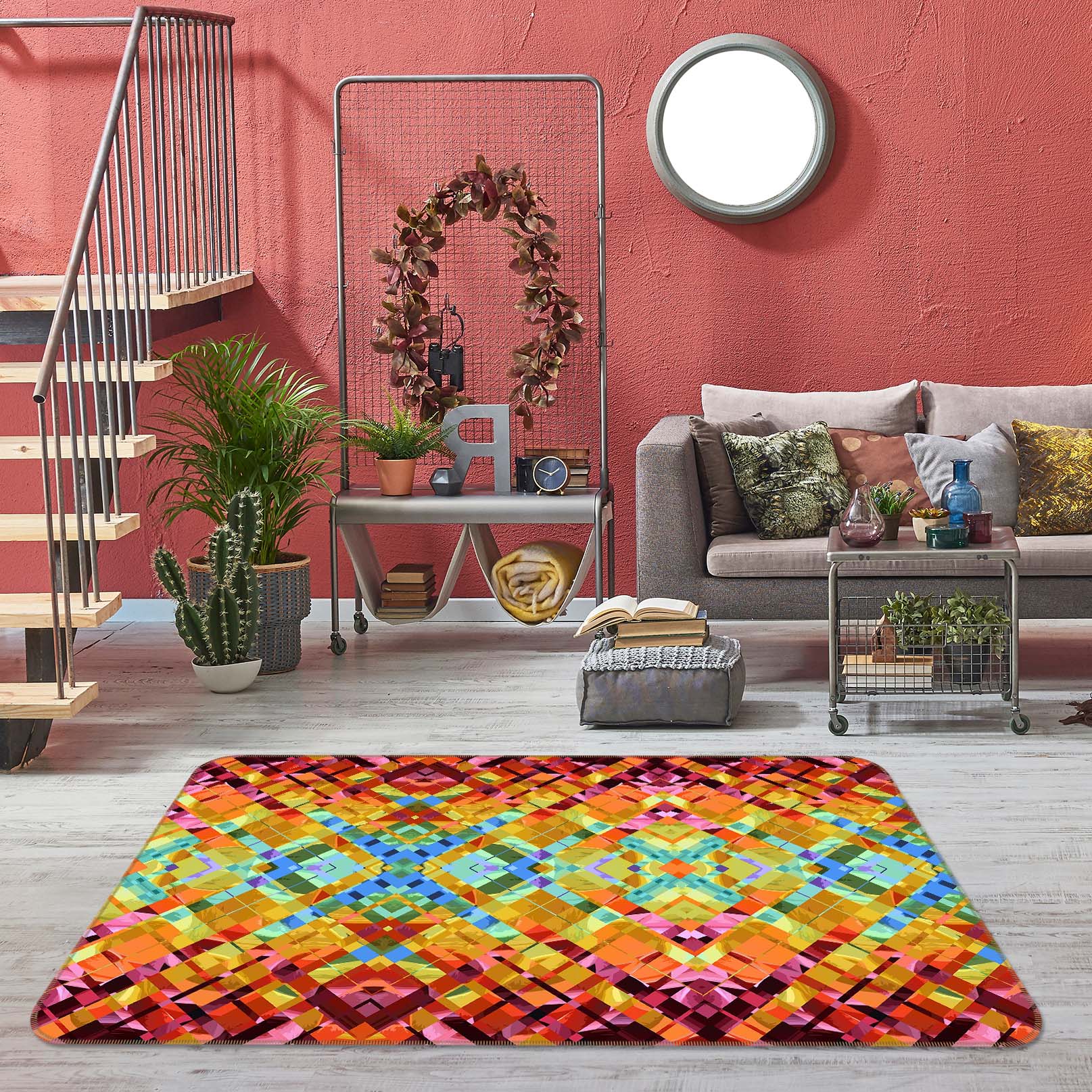 3D Colorful Pattern 1002 Shandra Smith Rug Non Slip Rug Mat