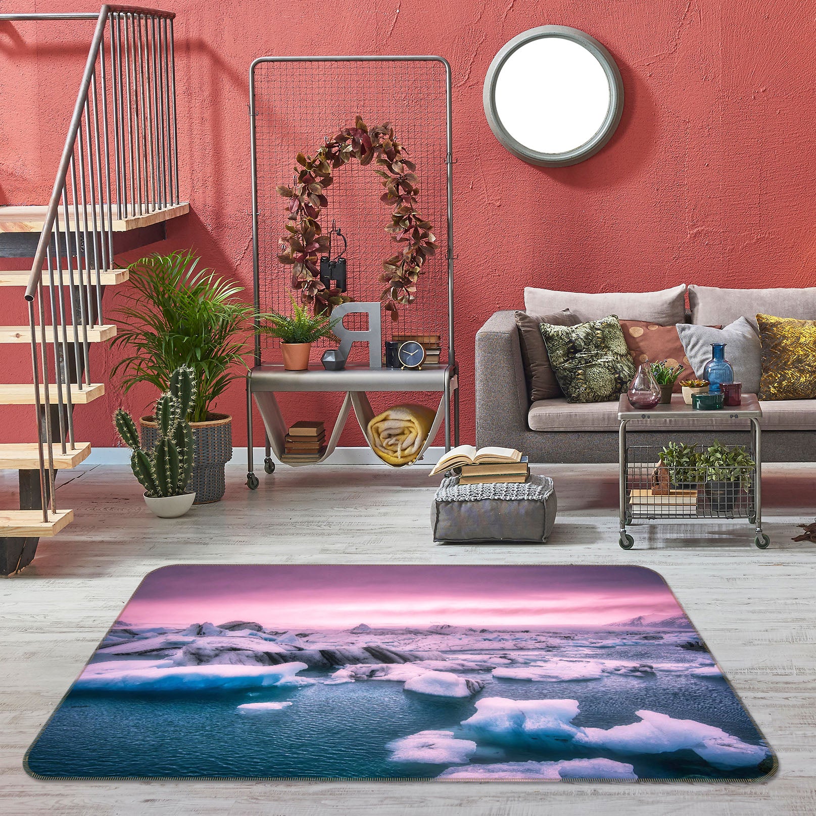 3D Melting Snow 1121 Marco Carmassi Rug Non Slip Rug Mat