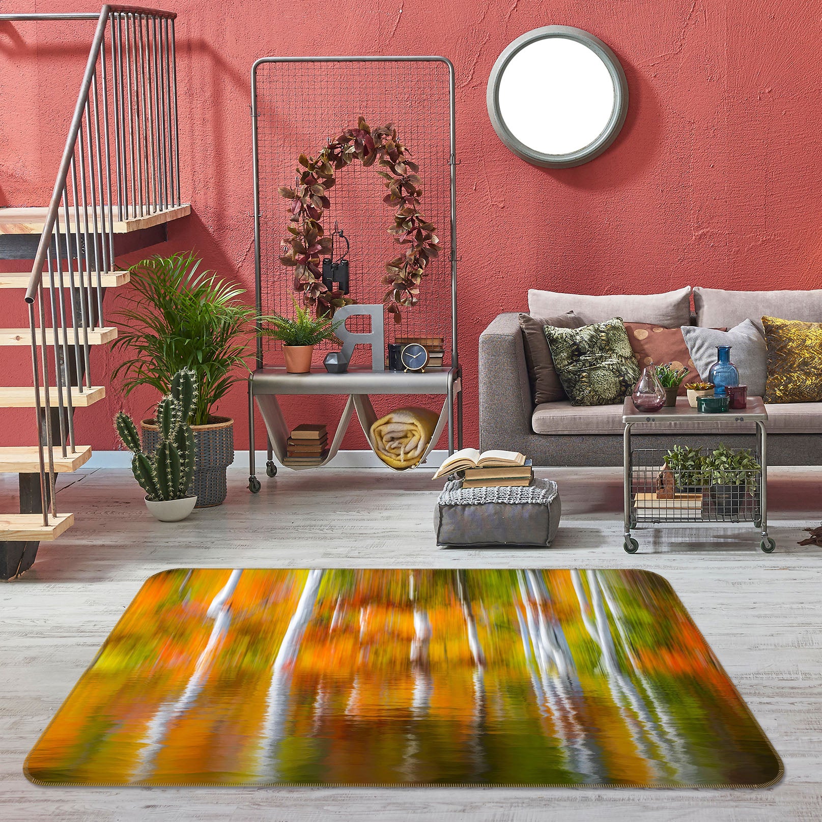 3D Forest River 1138 Marco Carmassi Rug Non Slip Rug Mat