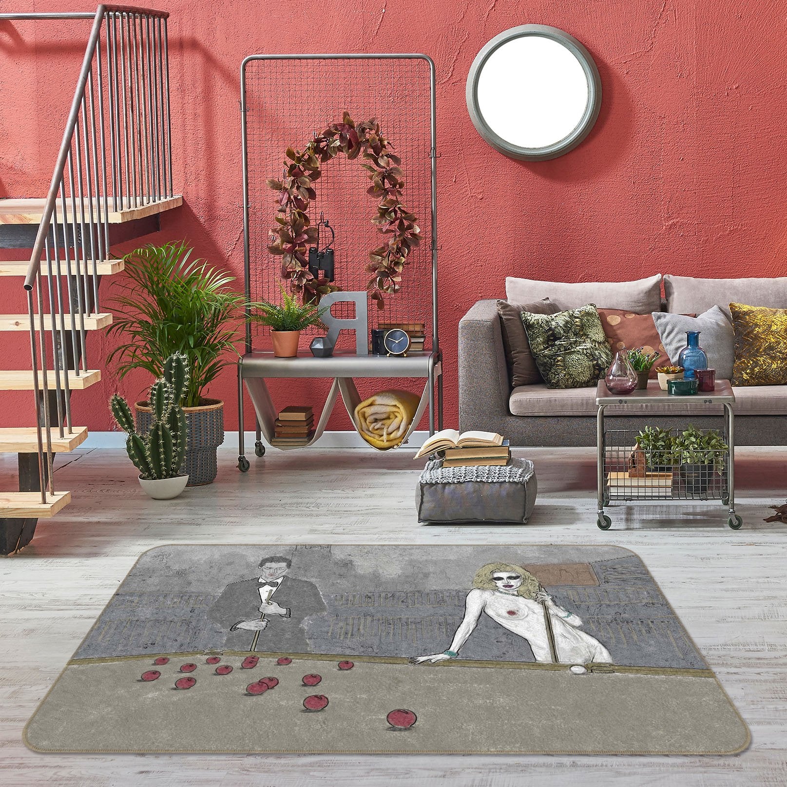 3D Billiard Game 2003 Marco Cavazzana Rug Non Slip Rug Mat Mat AJ Creativity Home 