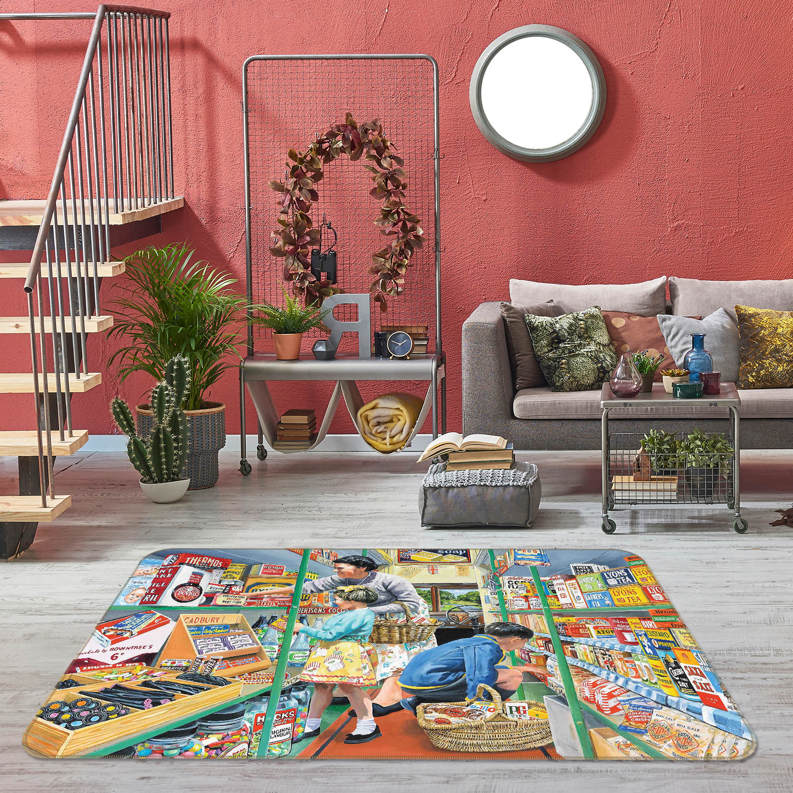 3D In The Mobile Shop 1082 Trevor Mitchell Rug Non Slip Rug Mat