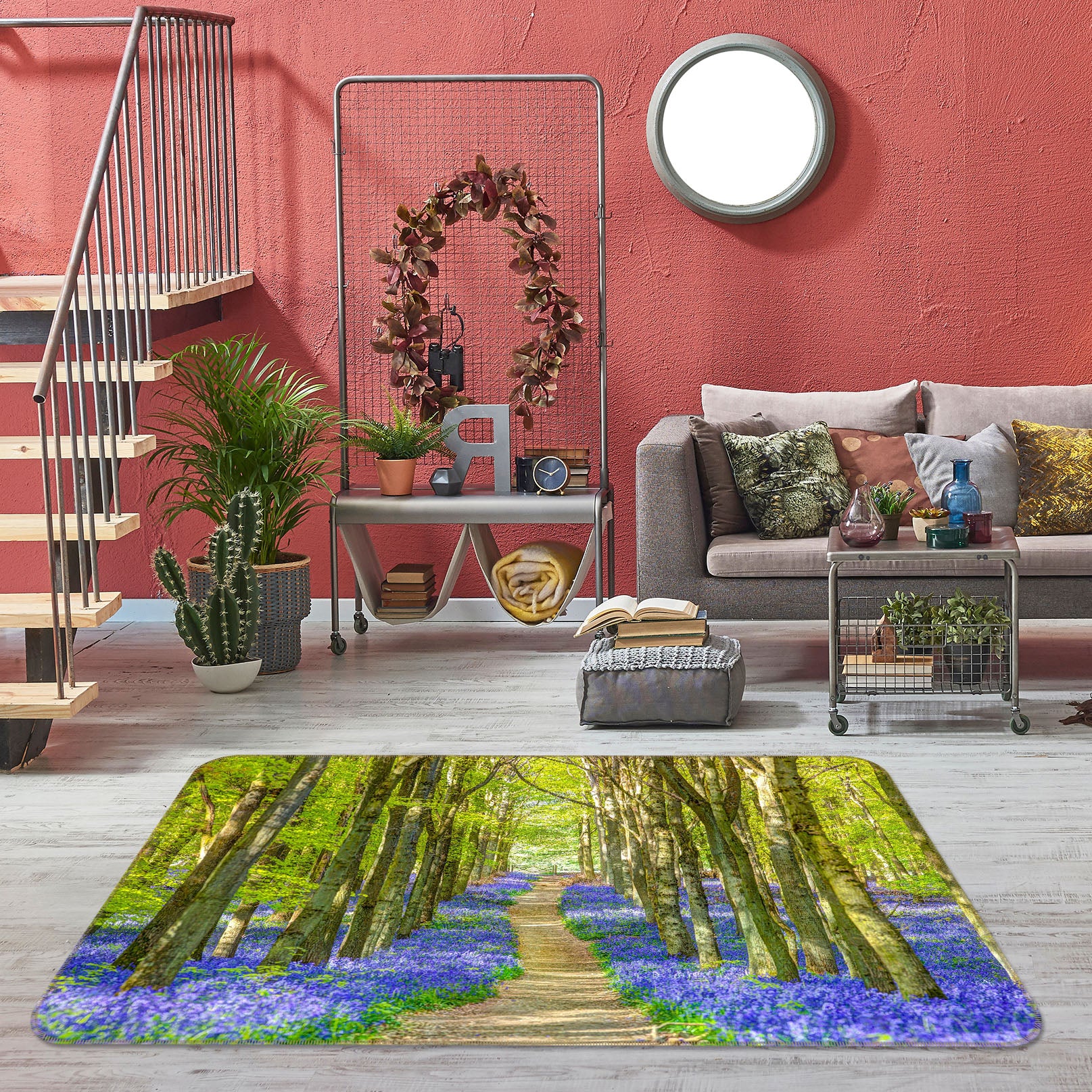 3D Forest Path 1014 Assaf Frank Rug Non Slip Rug Mat