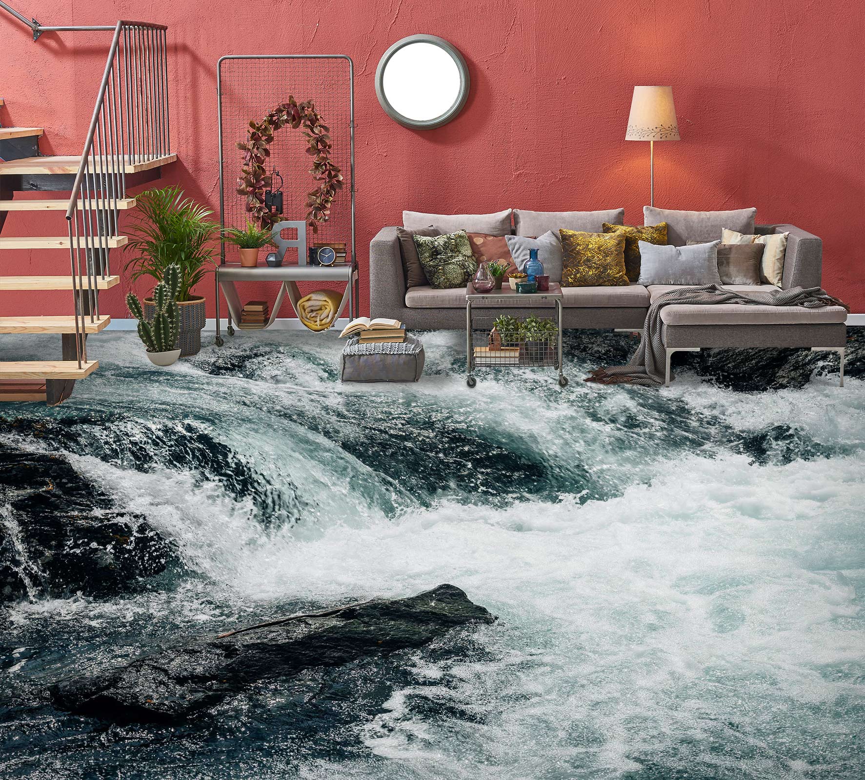 3D Splash Stop Art 1079 Floor Mural