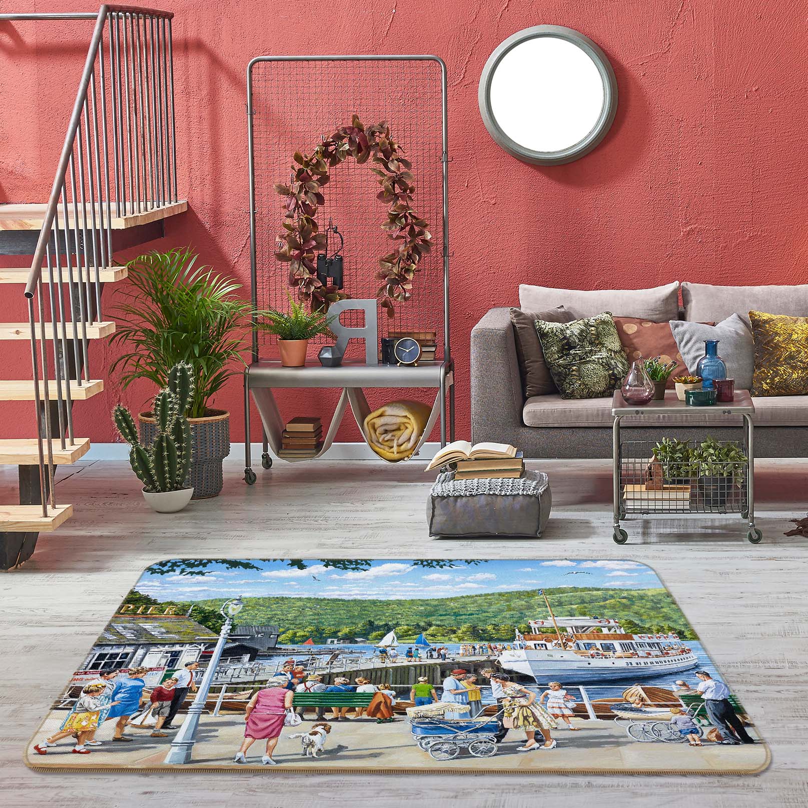 3D Lively City 1059 Trevor Mitchell Rug Non Slip Rug Mat