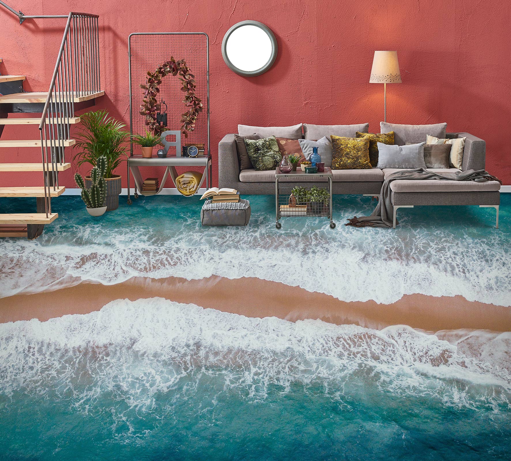 3D Between The Sea 168 Floor Mural  Wallpaper Murals Rug & Mat Print Epoxy waterproof bath floor