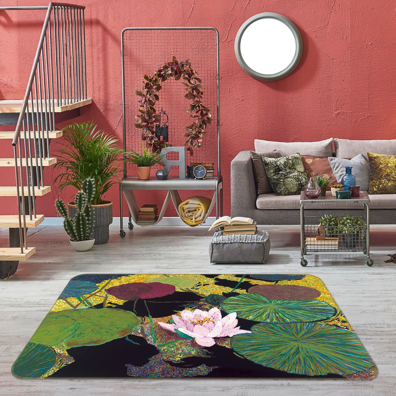 3D Steamy Pond 1124 Allan P. Friedlander Rug Non Slip Rug Mat