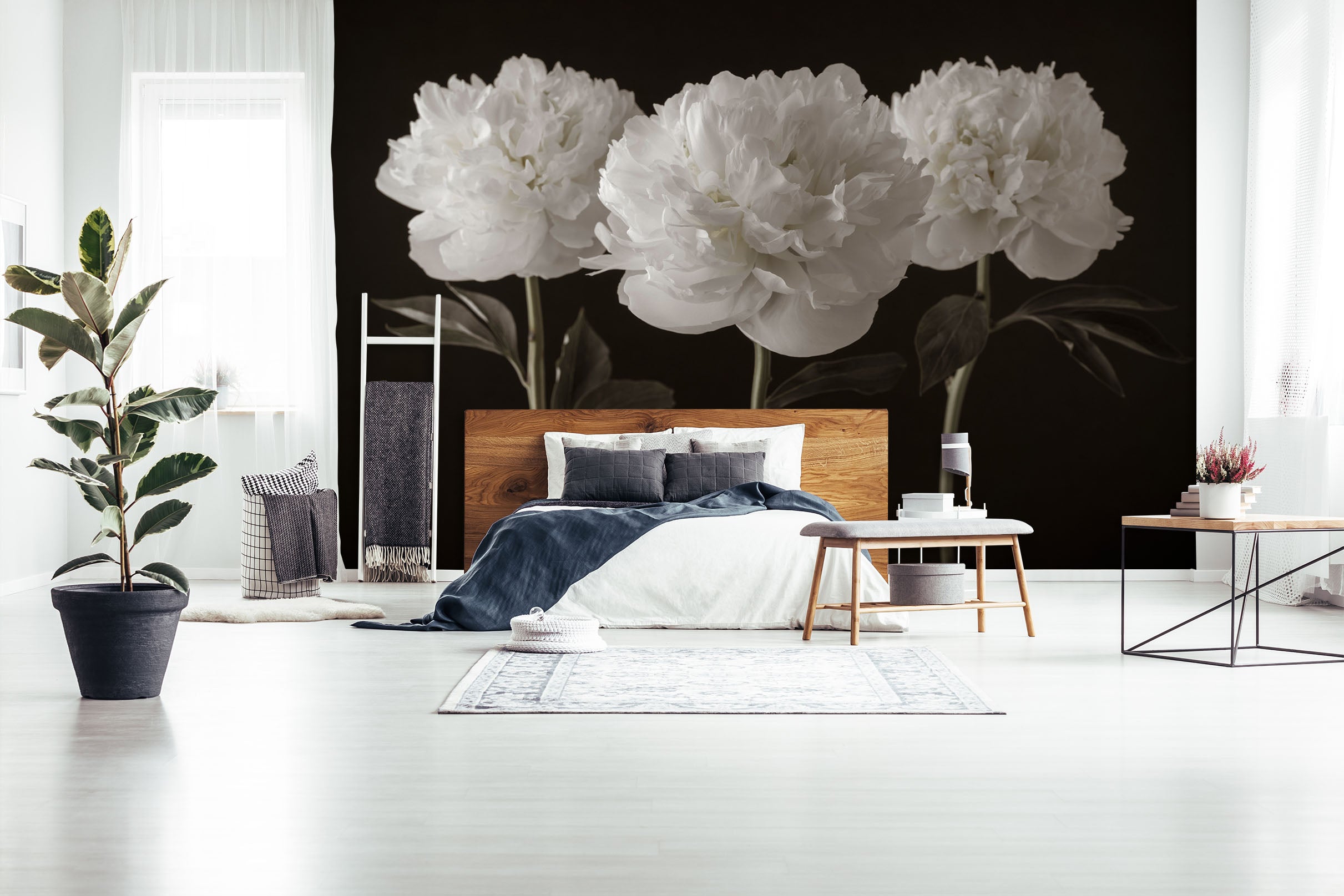 3D White Flower 6220 Assaf Frank Wall Mural Wall Murals
