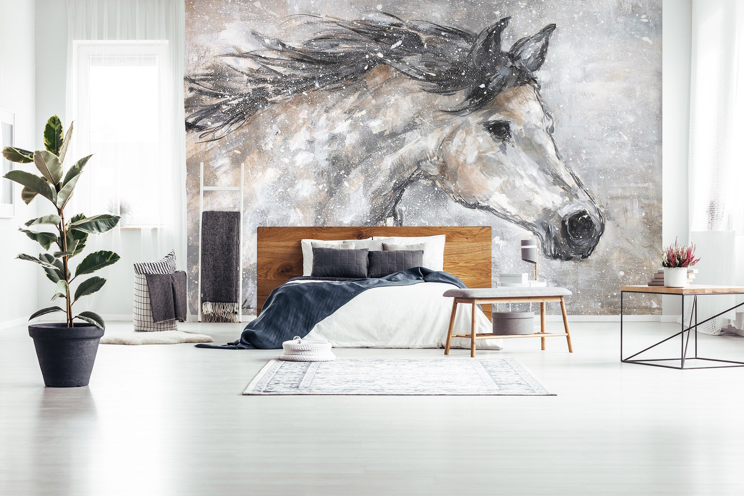 3D Horse Painting 3127 Debi Coules Wall Mural Wall Murals