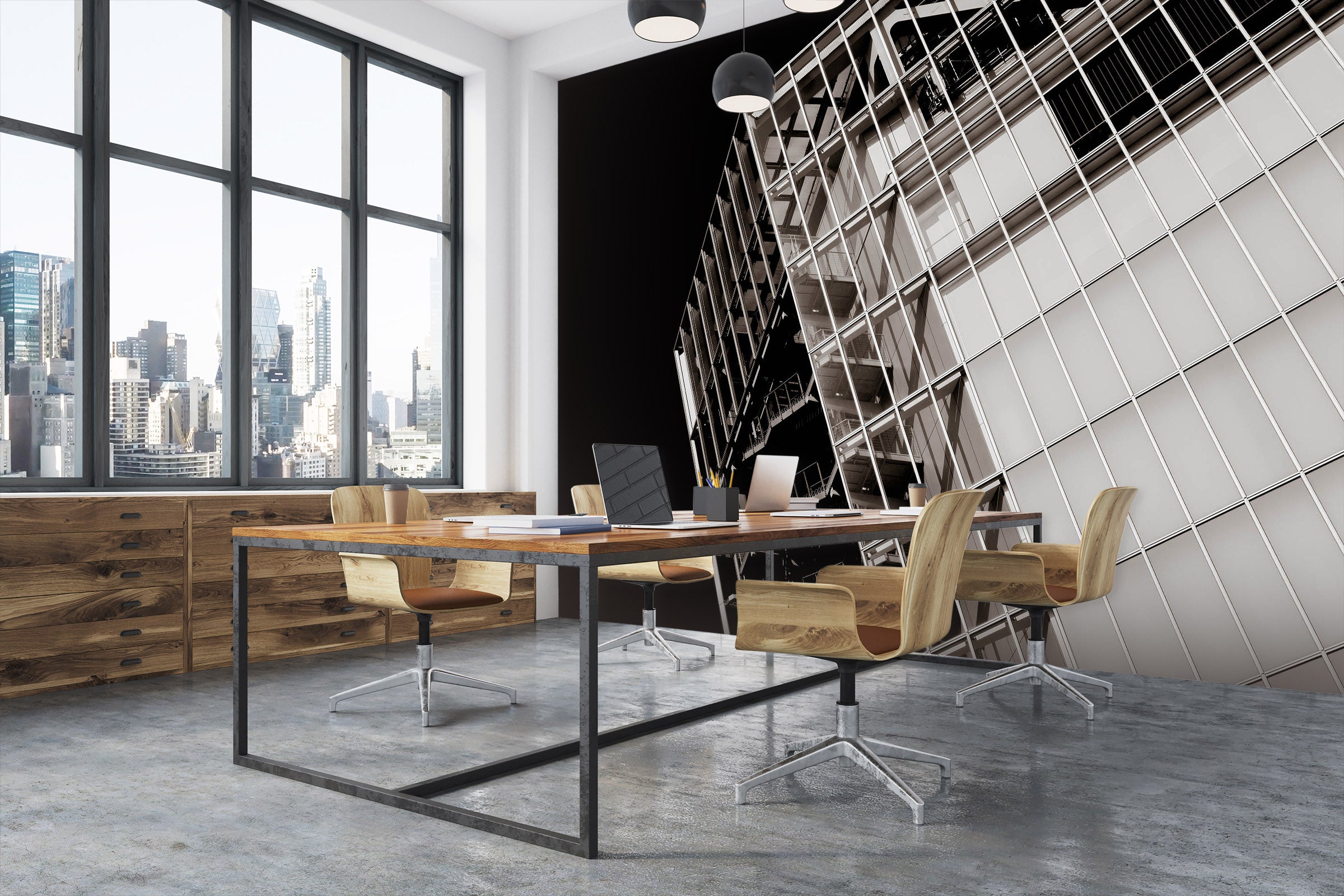 3D White Building 106 Noirblanc777 Wall Mural Wall Murals