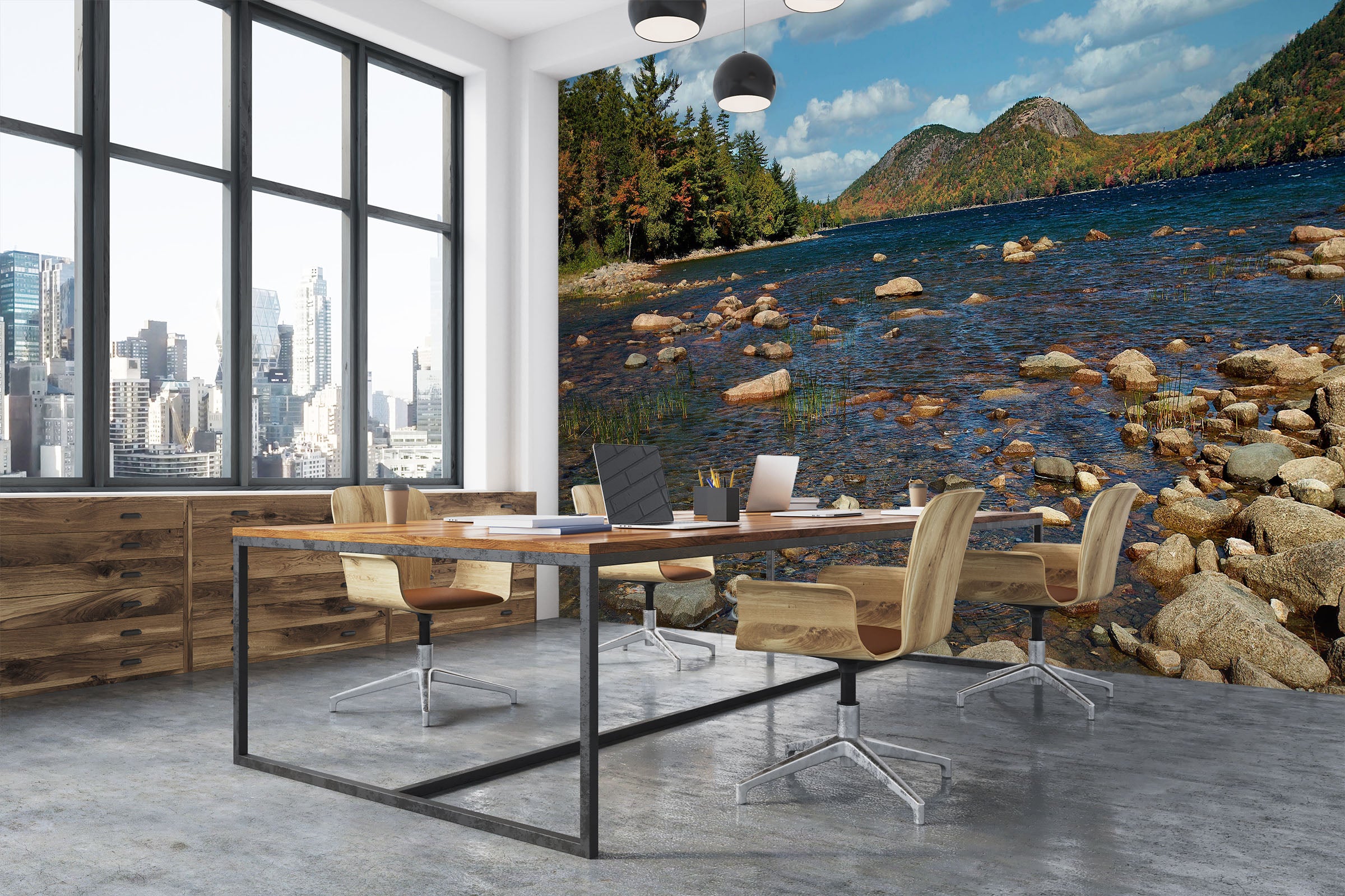 3D Stone Creek Water 62081 Kathy Barefield Wall Mural Wall Murals