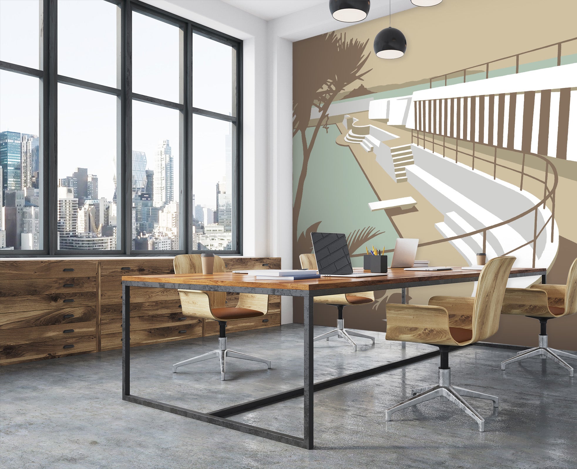 3D Penzance Pool 1036 Steve Read Wall Mural Wall Murals