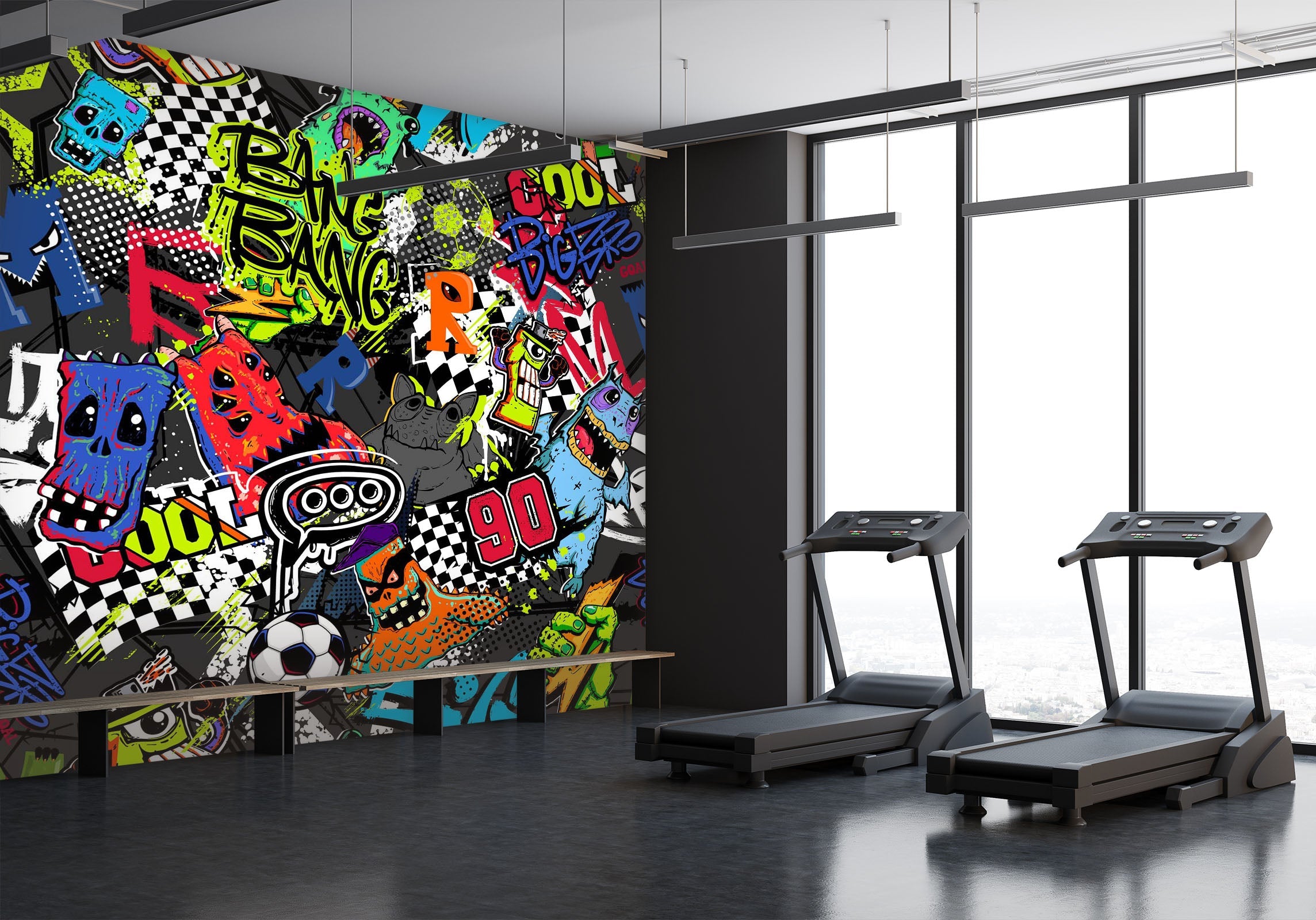 3D Color Graffiti 111 Wall Murals Wallpaper AJ Wallpaper 2 