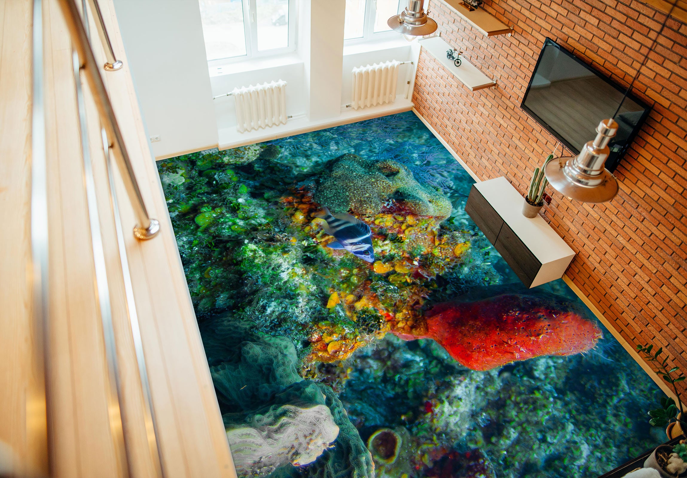 3D Red Coral Stones 170 Floor Mural  Wallpaper Murals Rug & Mat Print Epoxy waterproof bath floor