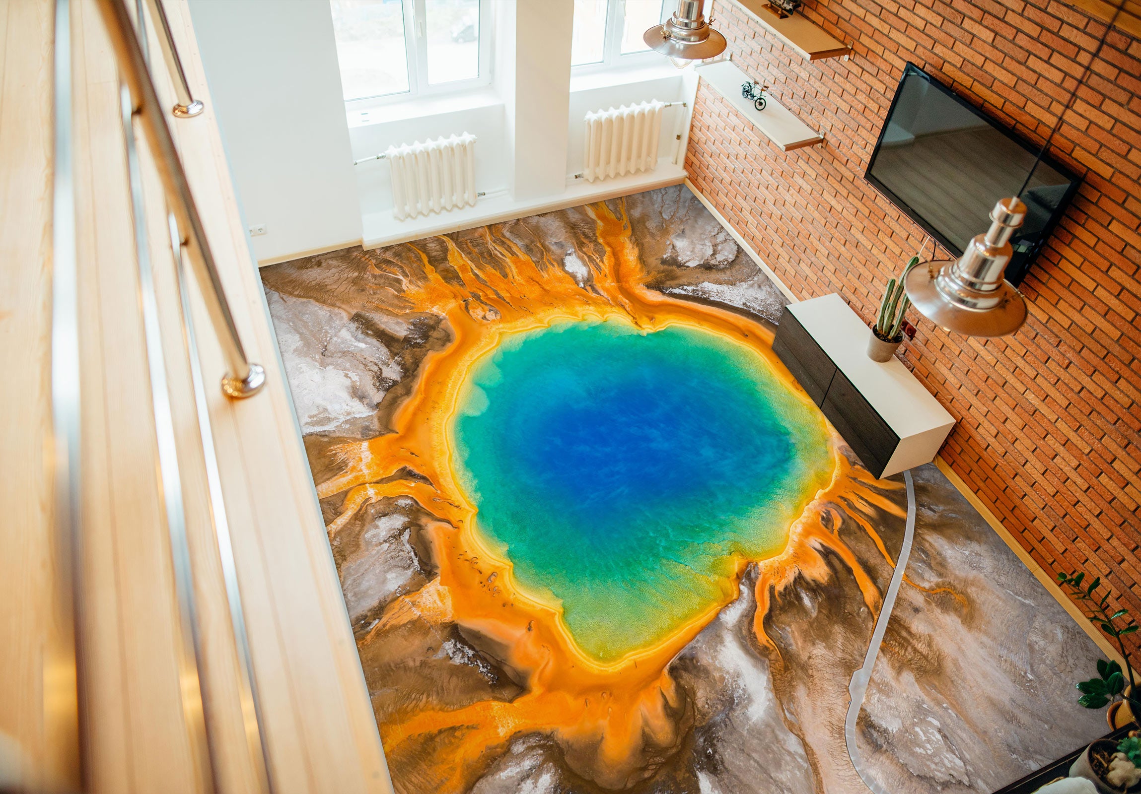 3D Four Colors Lake 164 Floor Mural  Wallpaper Murals Rug & Mat Print Epoxy waterproof bath floor