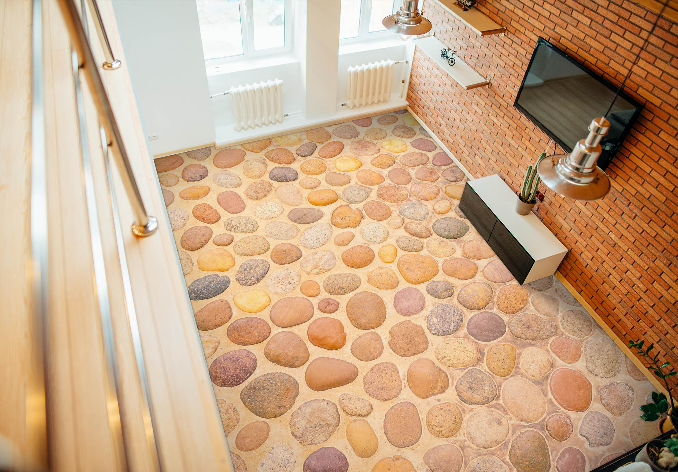 3D Warm Pebbles In Summer 817 Floor Mural  Wallpaper Murals Rug & Mat Print Epoxy waterproof bath floor