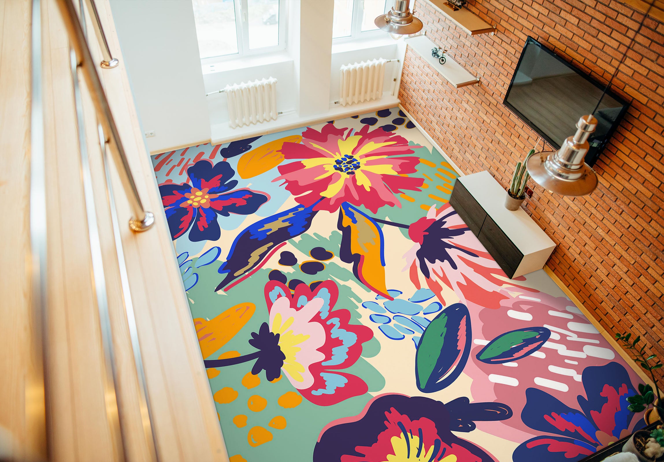 3D Happy Doodle 1269 Floor Mural  Wallpaper Murals Self-Adhesive Removable Print Epoxy