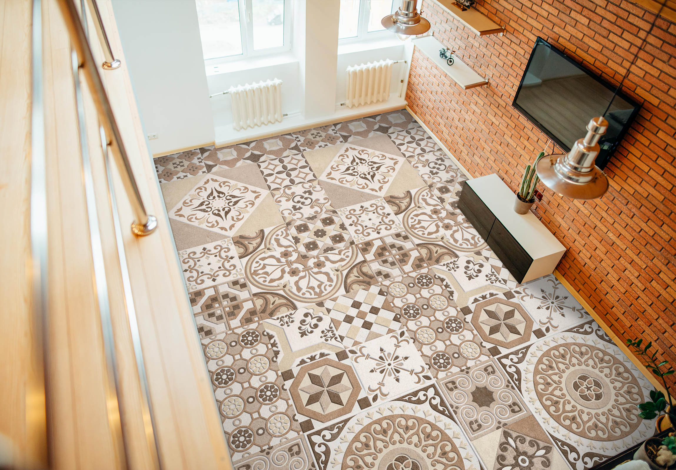 3D Retro And Refined 782 Floor Mural