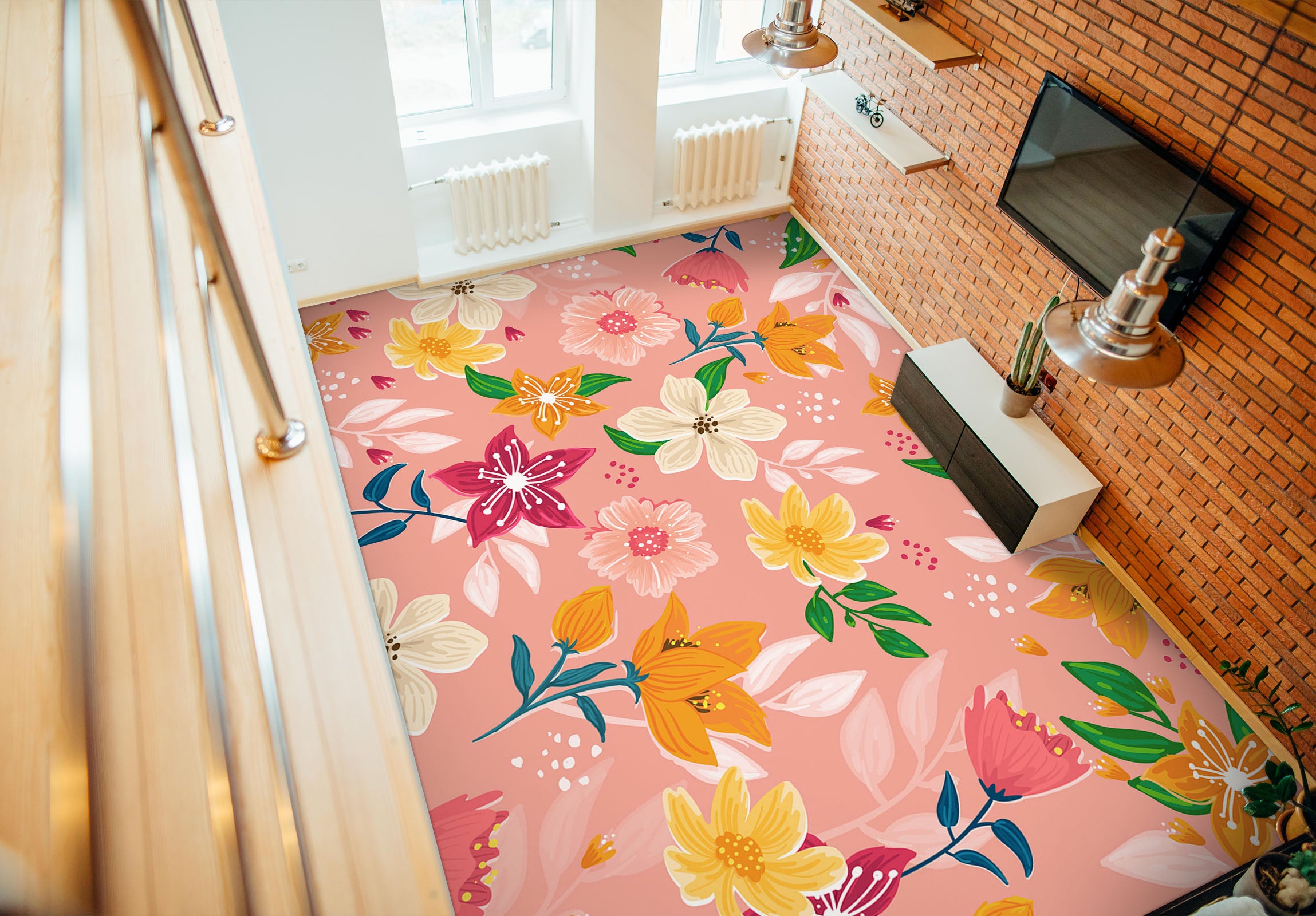 3D Pretty Flower Art 1273 Floor Mural  Wallpaper Murals Self-Adhesive Removable Print Epoxy