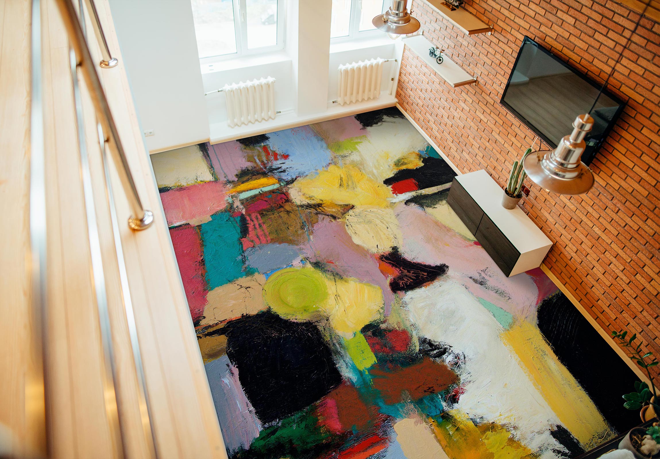 3D Color Block Pigment 9696 Allan P. Friedlander Floor Mural  Wallpaper Murals Self-Adhesive Removable Print Epoxy