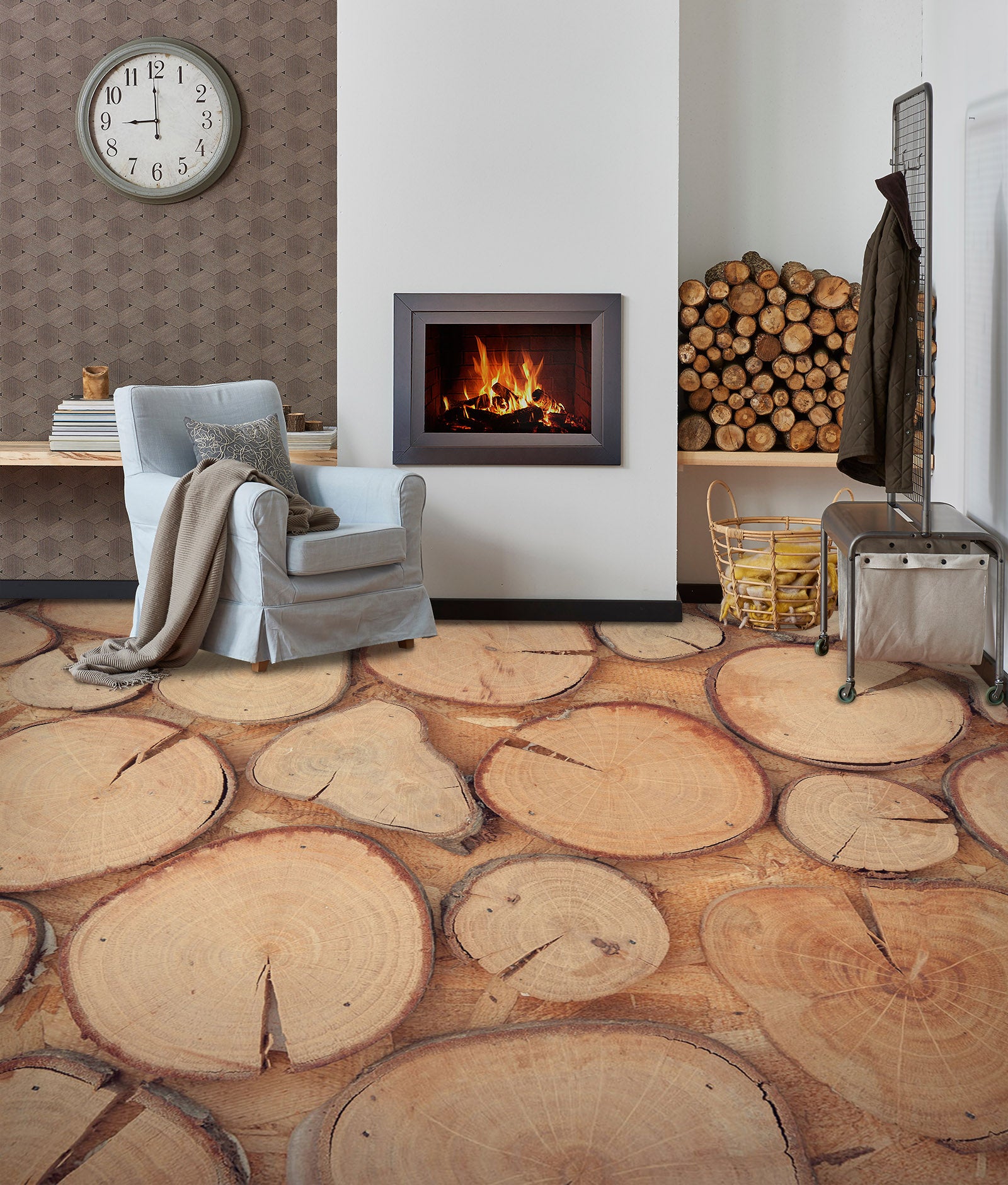 3D Annual Ring 1487 Floor Mural