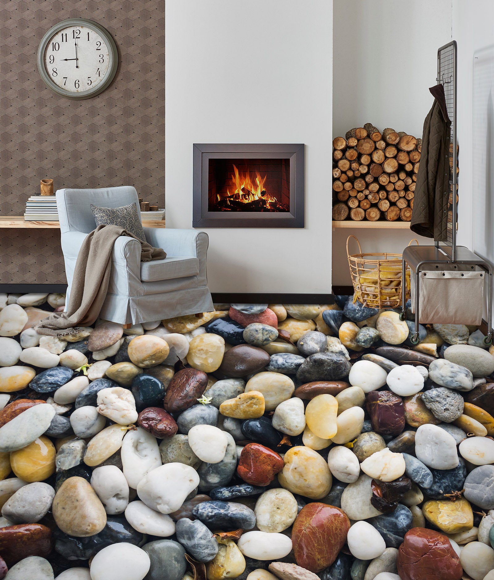 3D Cobblestone Memory 1424 Floor Mural  Wallpaper Murals Self-Adhesive Removable Print Epoxy