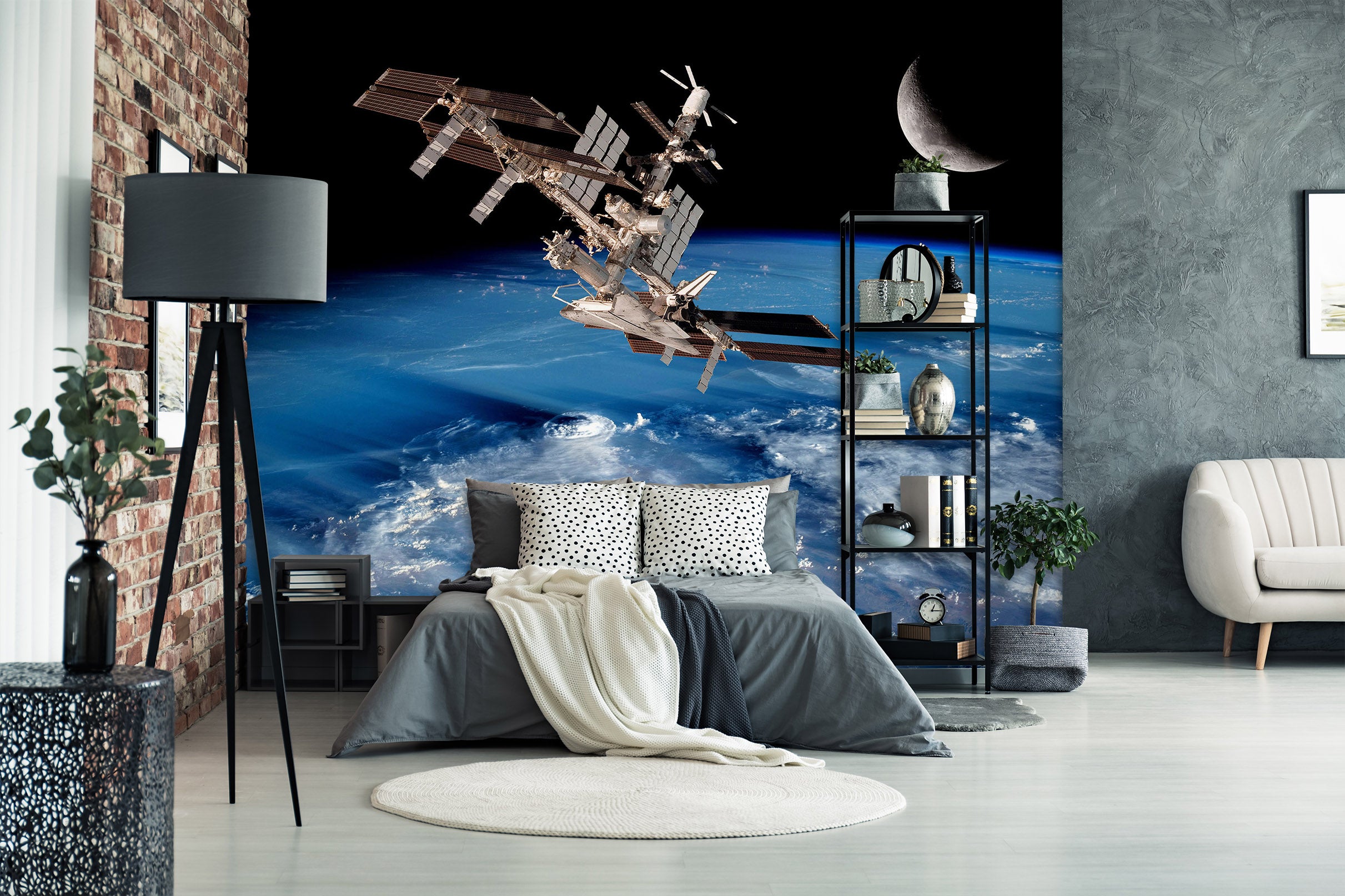 3D Space Satellite 1734 Wall Murals