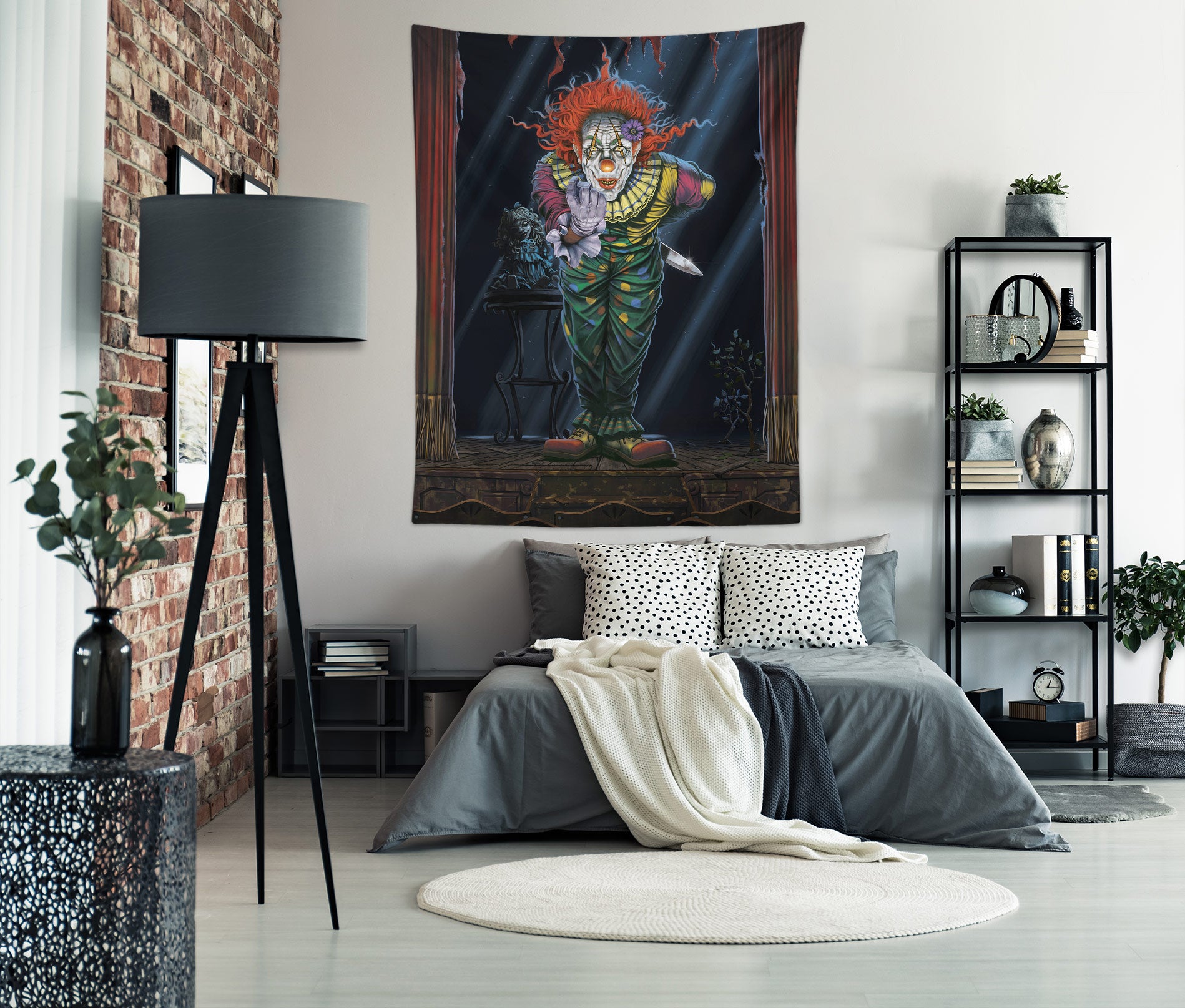 3D Clown 11737 Vincent Tapestry Hanging Cloth Hang
