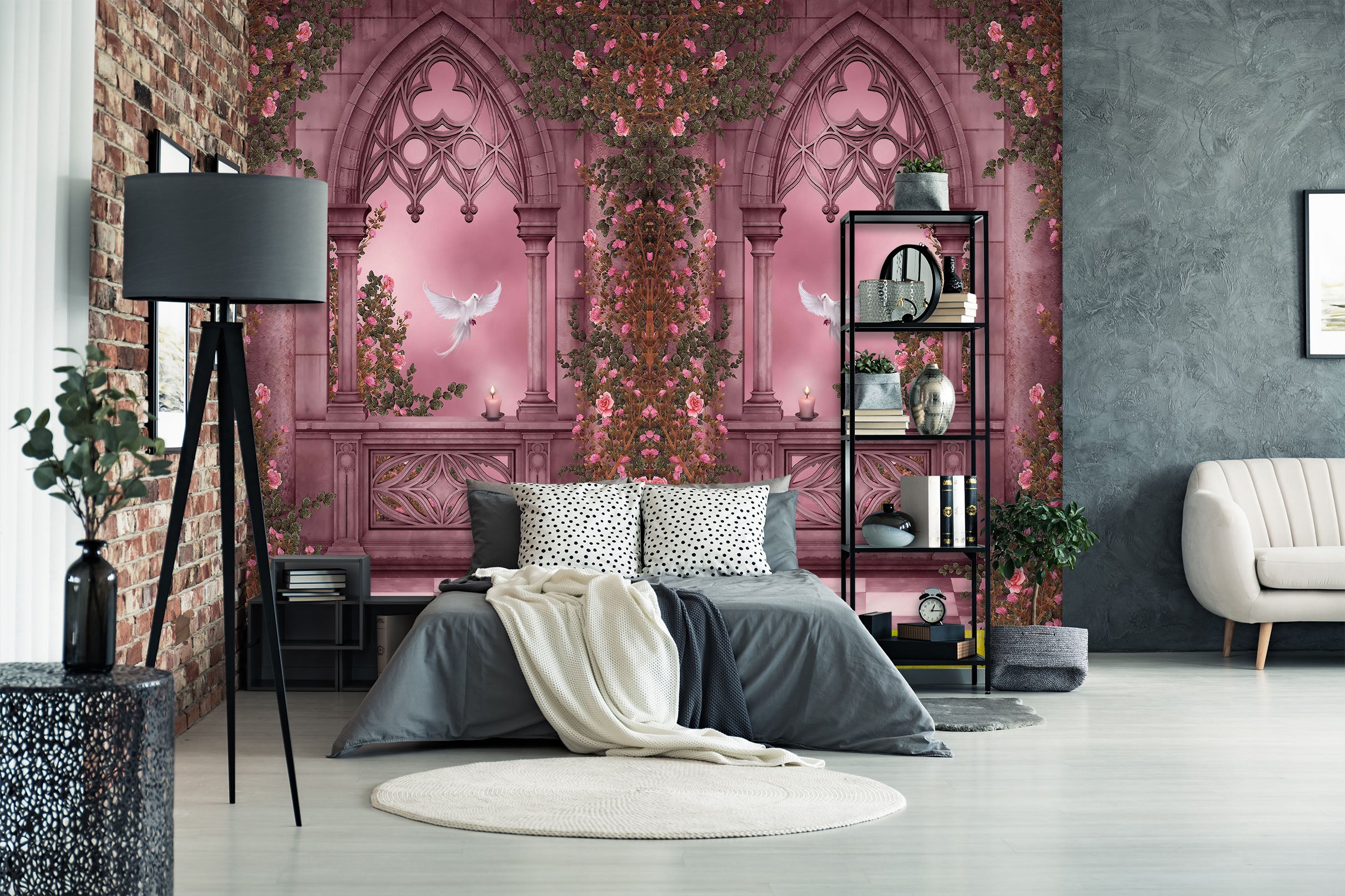 3D Pink Pigeon 1699 Wall Murals