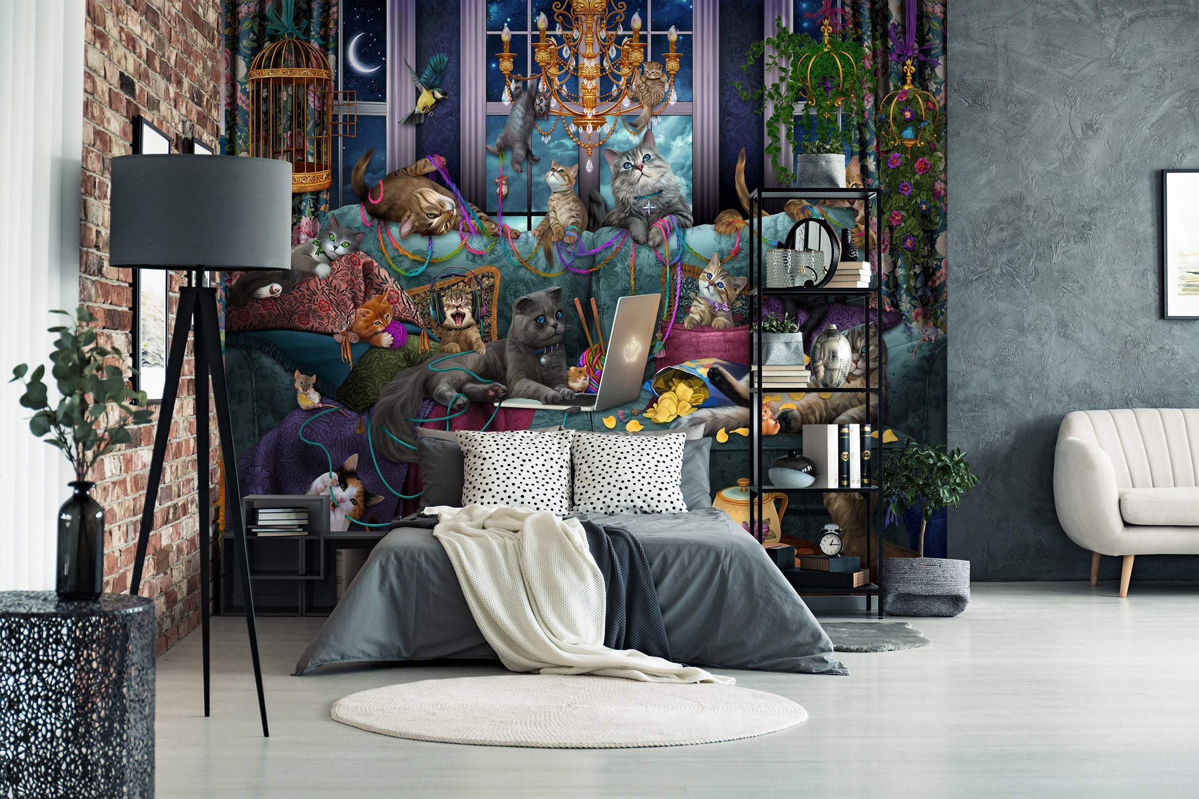 3D Sofa Cat 8753 Brigid Ashwood Wall Mural Wall Murals