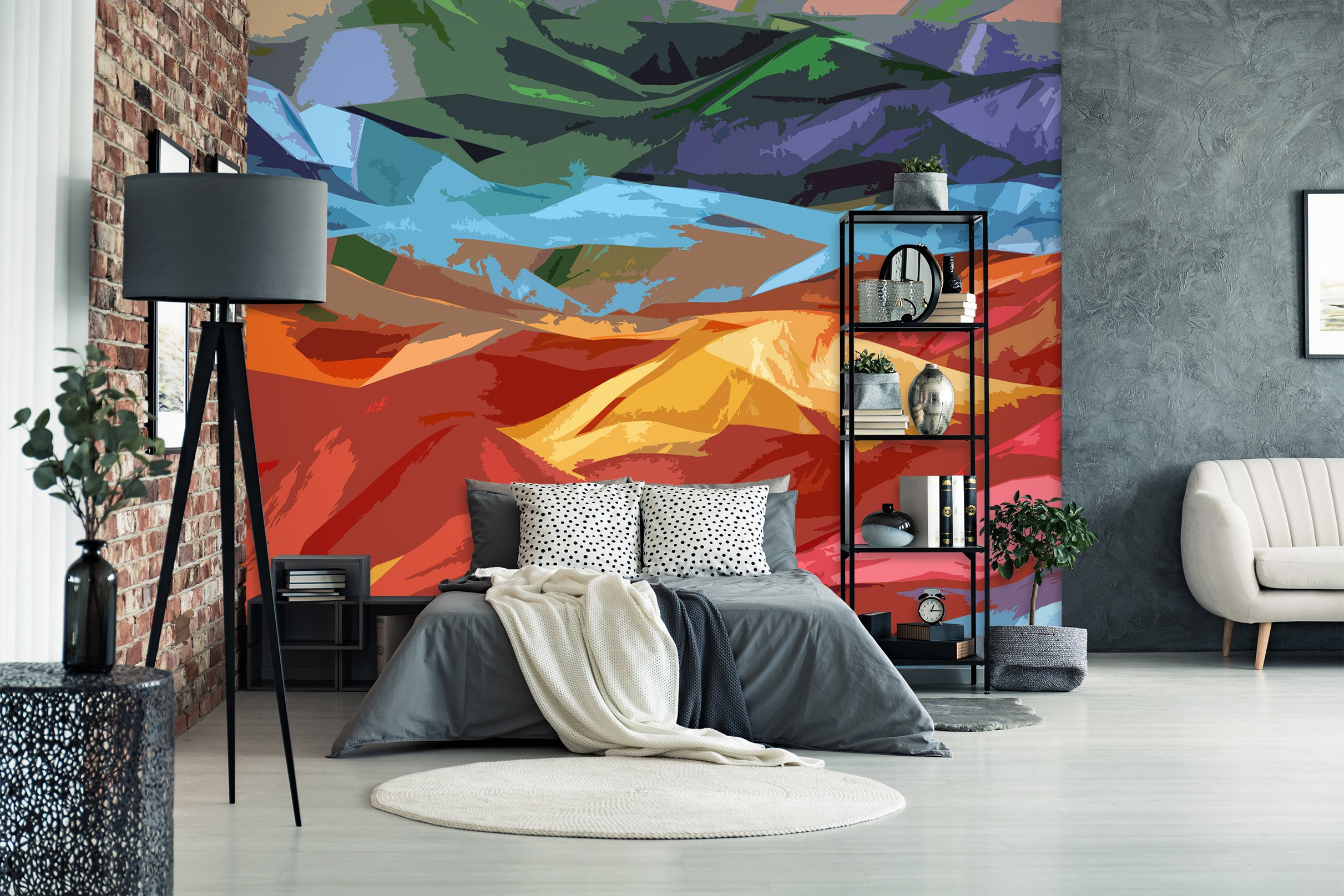3D Colored Mountains Final 71074 Shandra Smith Wall Mural Wall Murals
