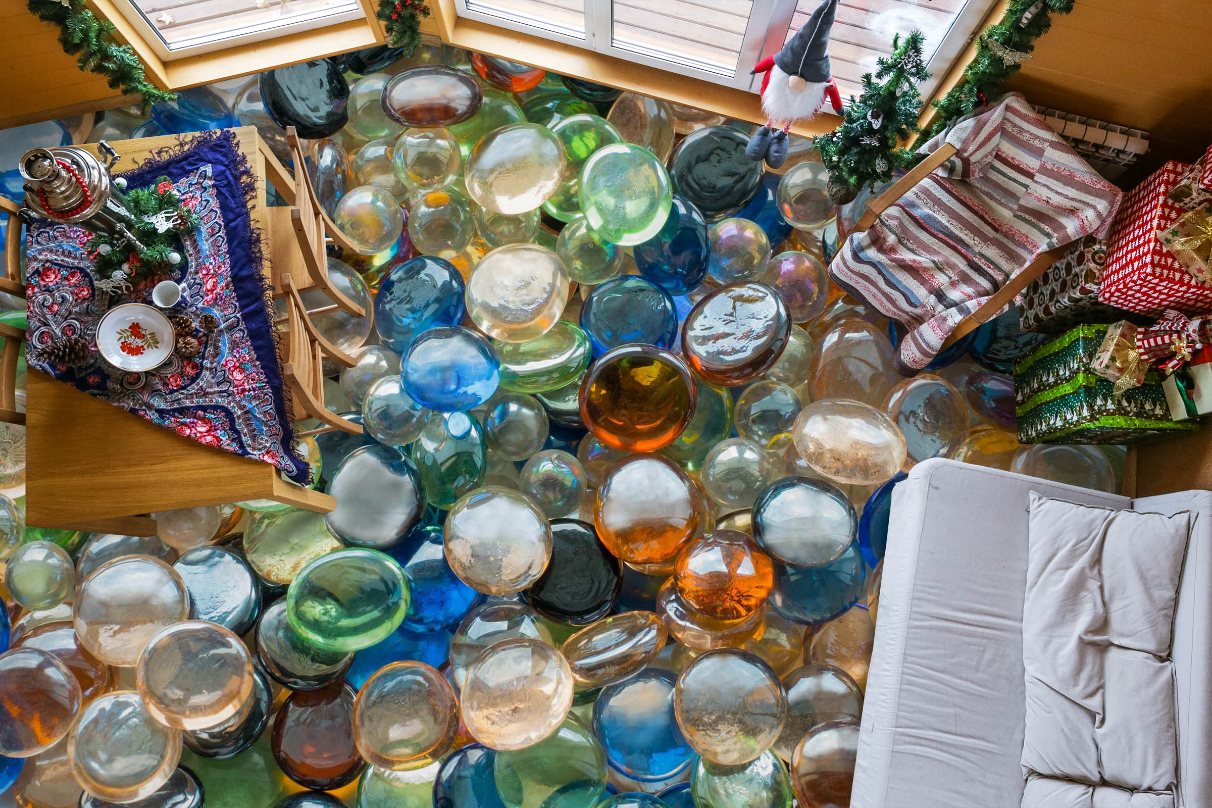 3D Colorful Glass Balls 018 Floor Mural  Wallpaper Murals Rug & Mat Print Epoxy waterproof bath floor