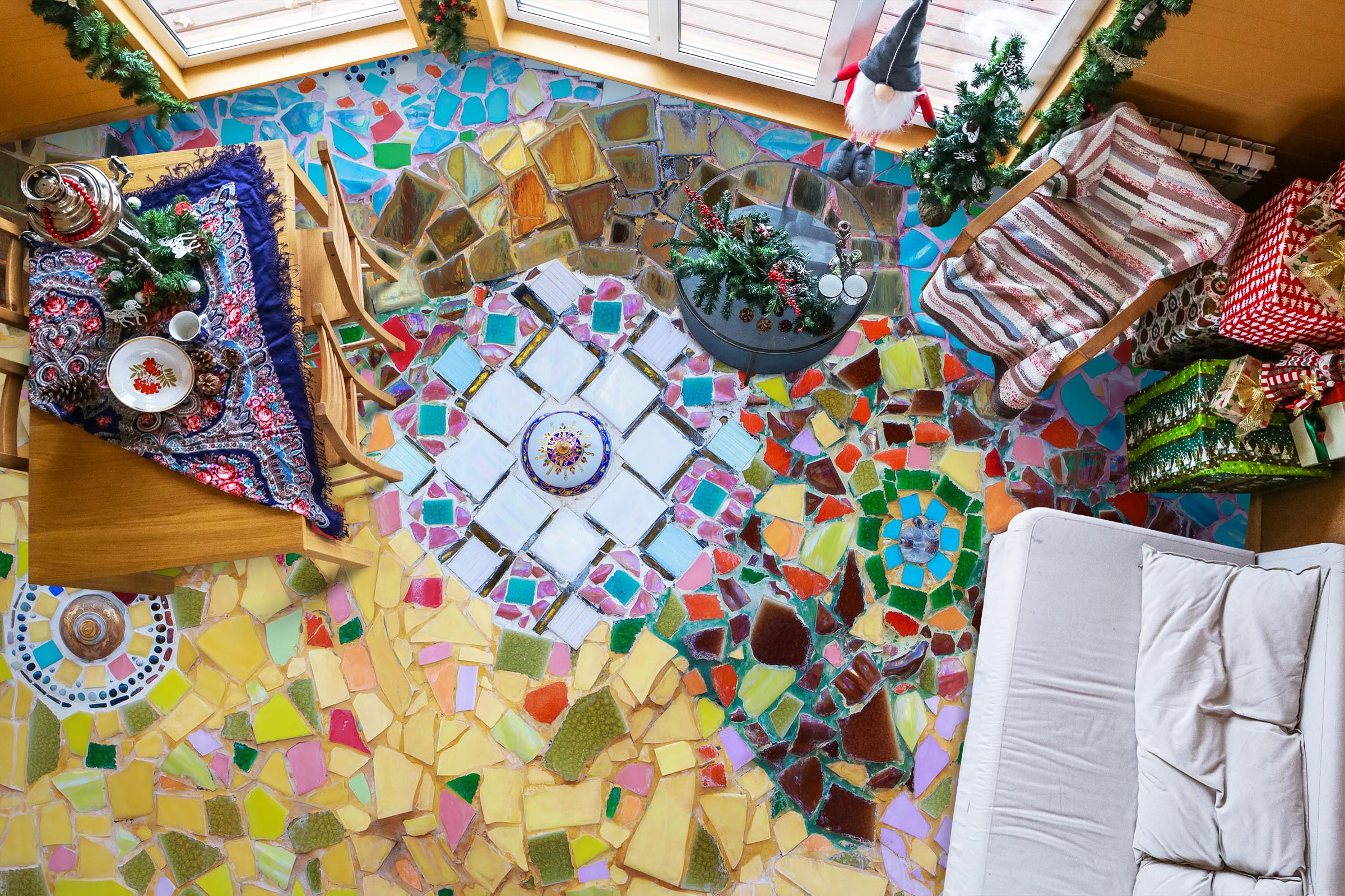 3D Colorful Fragments 936 Floor Mural  Wallpaper Murals Rug & Mat Print Epoxy waterproof bath floor