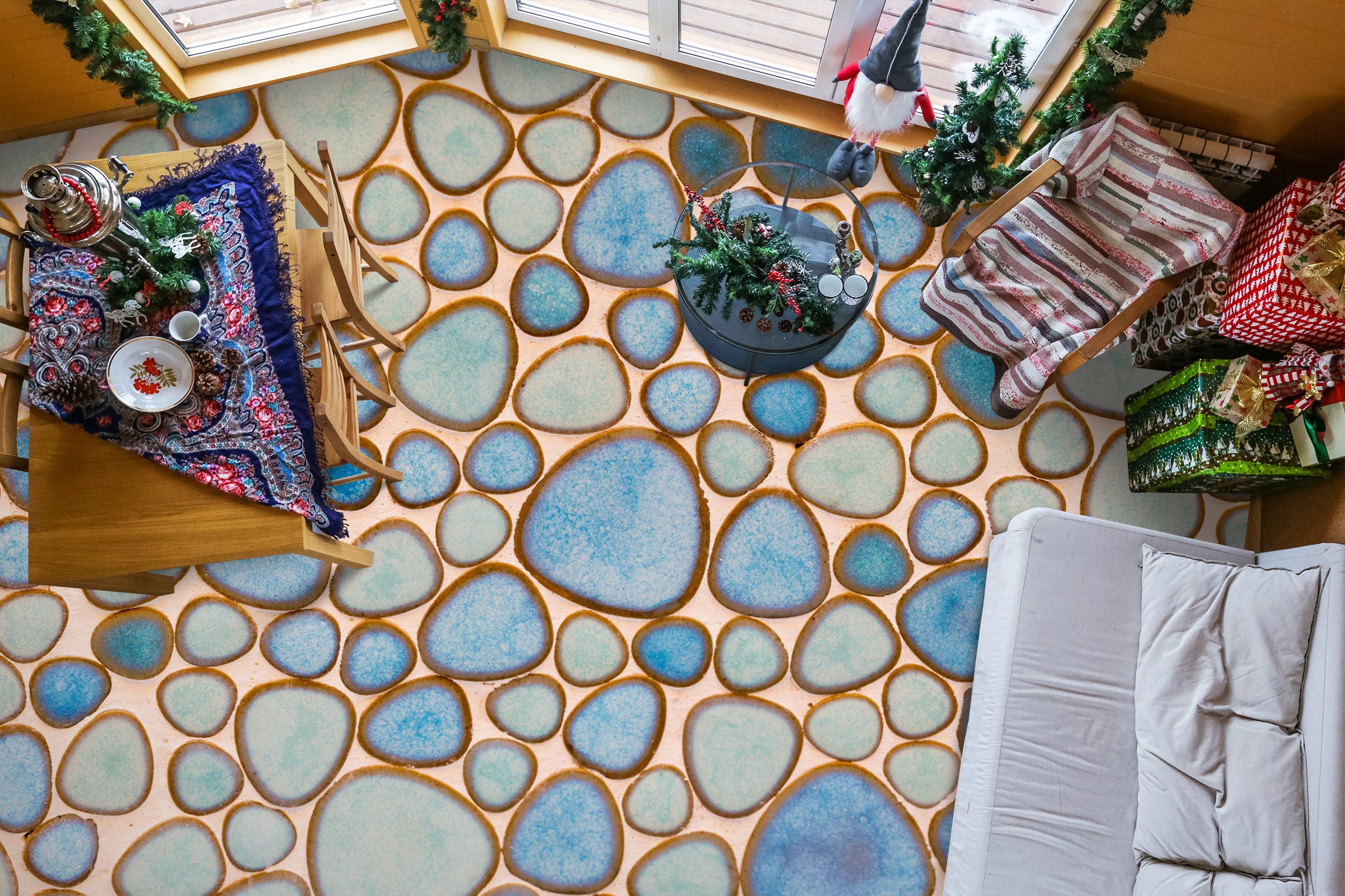 3D Cute Color Shapes 618 Floor Mural  Wallpaper Murals Rug & Mat Print Epoxy waterproof bath floor