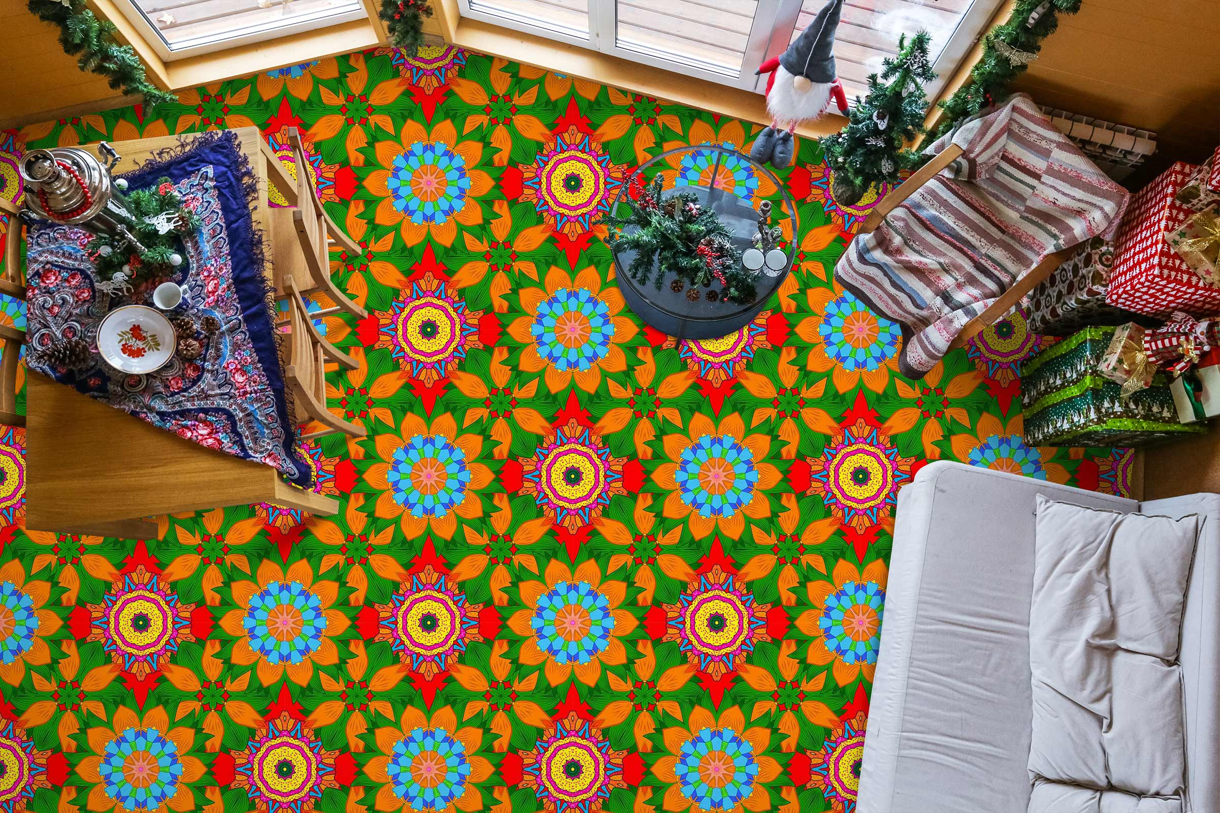 3D Strong Color Pattern 643 Floor Mural  Wallpaper Murals Rug & Mat Print Epoxy waterproof bath floor