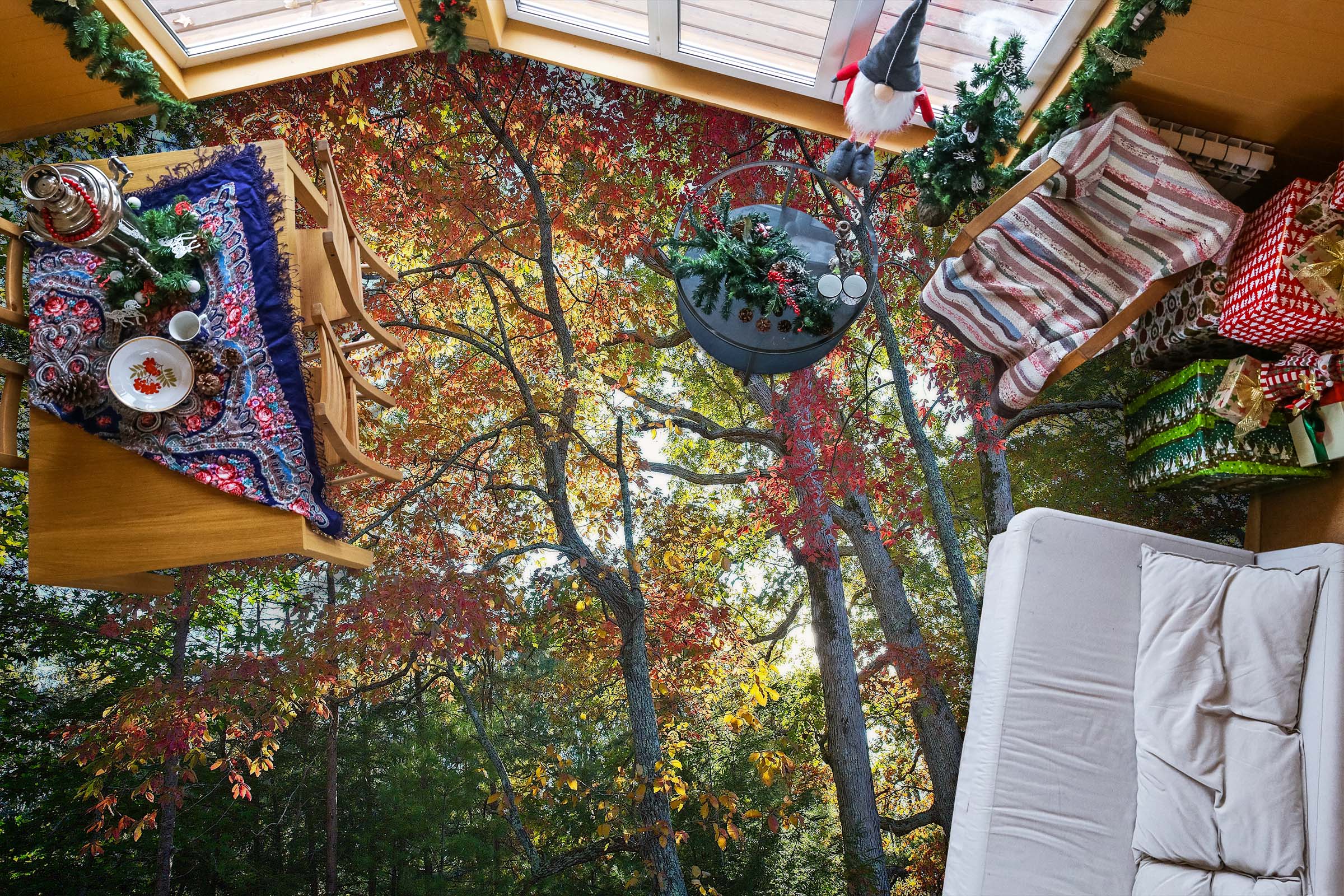 3D Forest 98189 Kathy Barefield Floor Mural  Wallpaper Murals Self-Adhesive Removable Print Epoxy