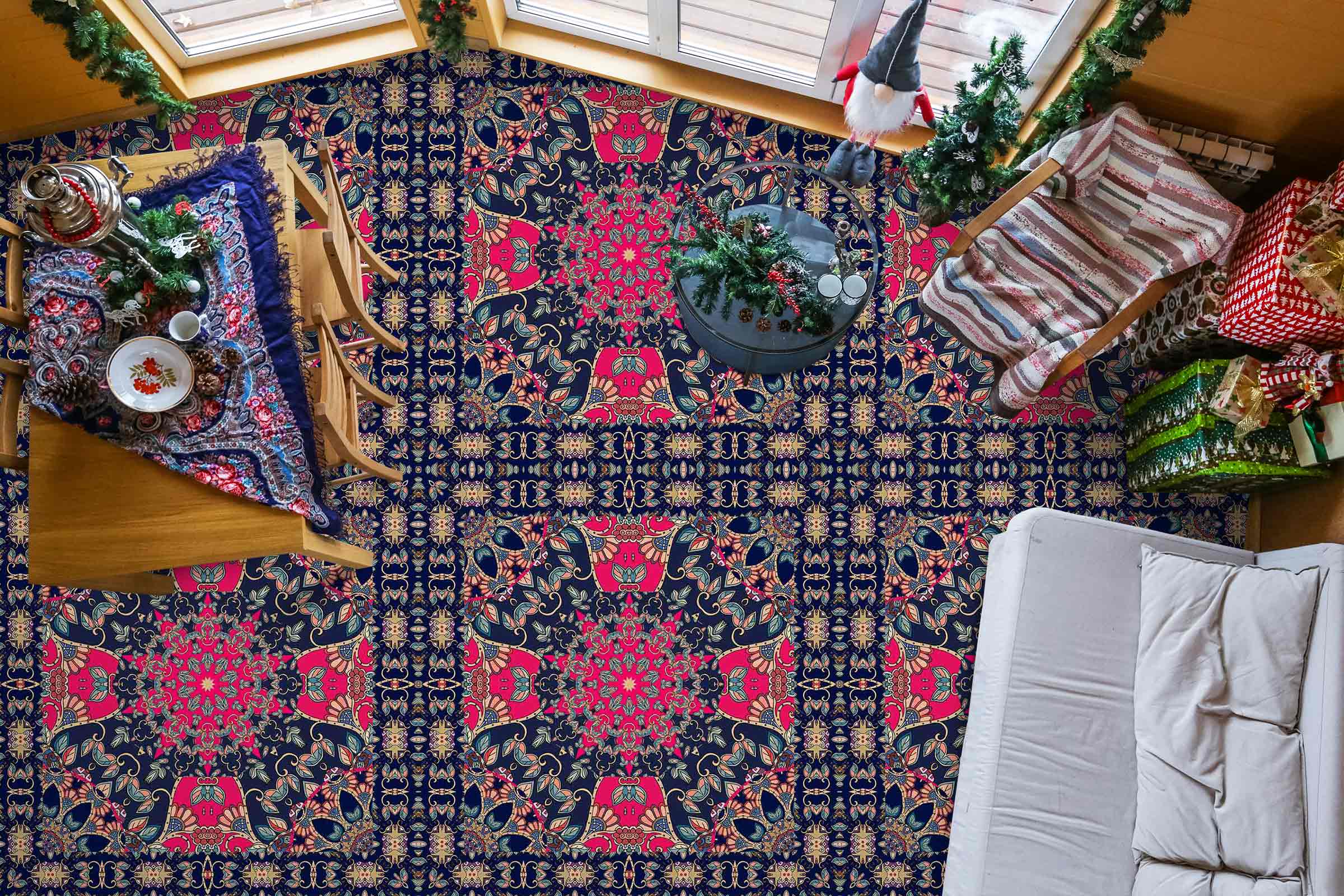 3D Delicate Pink Pattern 1311 Floor Mural  Wallpaper Murals Self-Adhesive Removable Print Epoxy