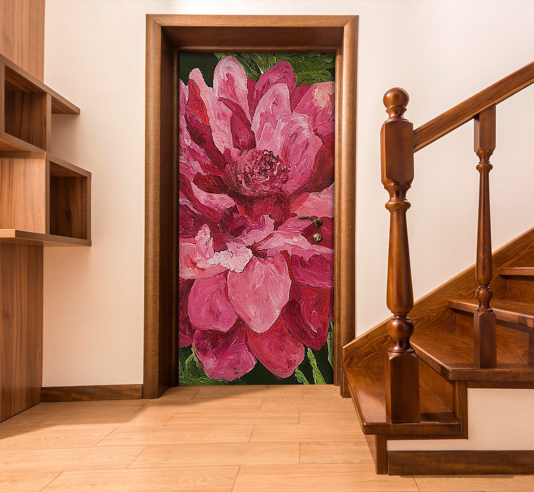3D Pink Flower 9371 Allan P. Friedlander Door Mural