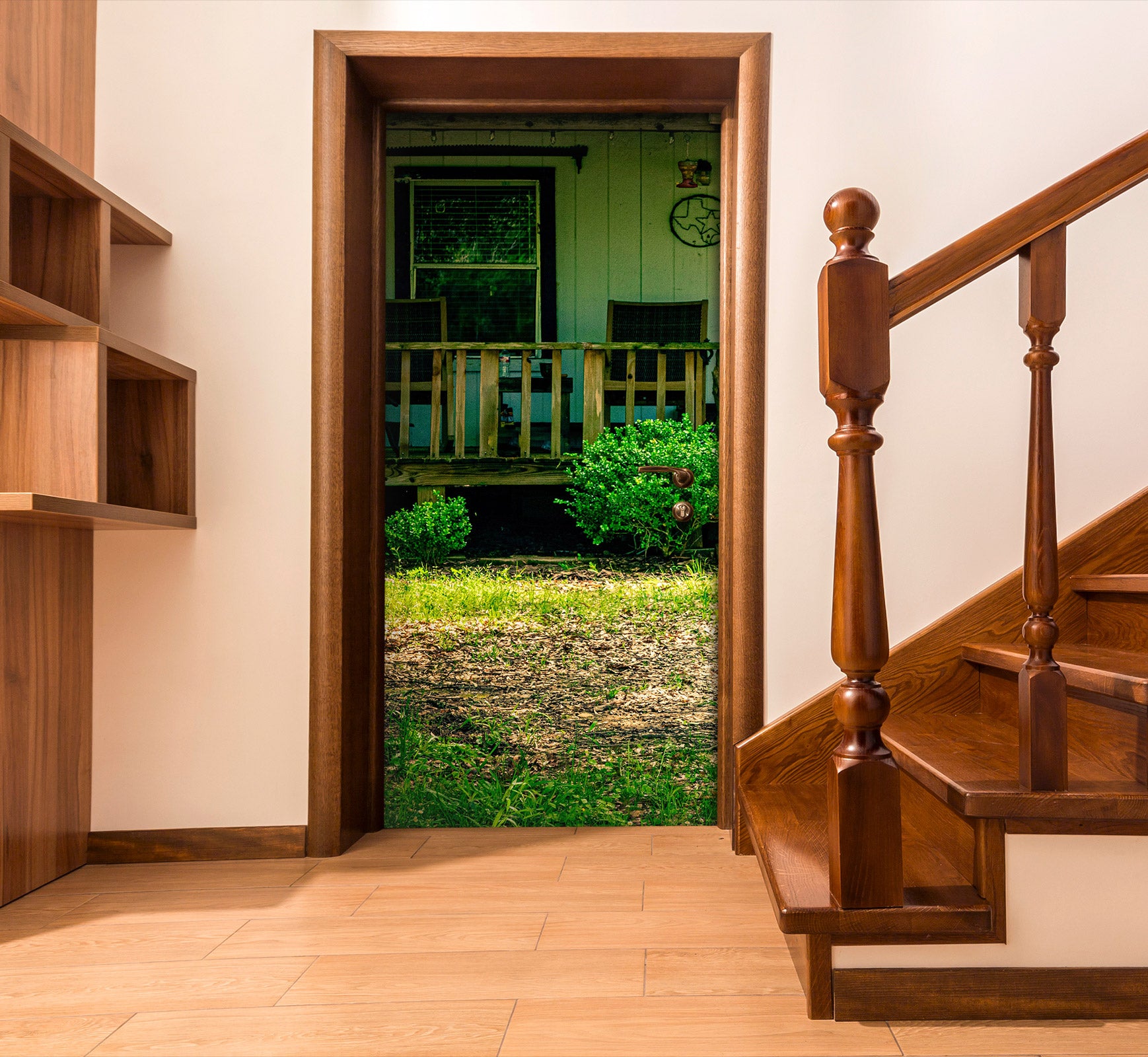 3D Lawn Houses 107197 Beth Sheridan Door Mural