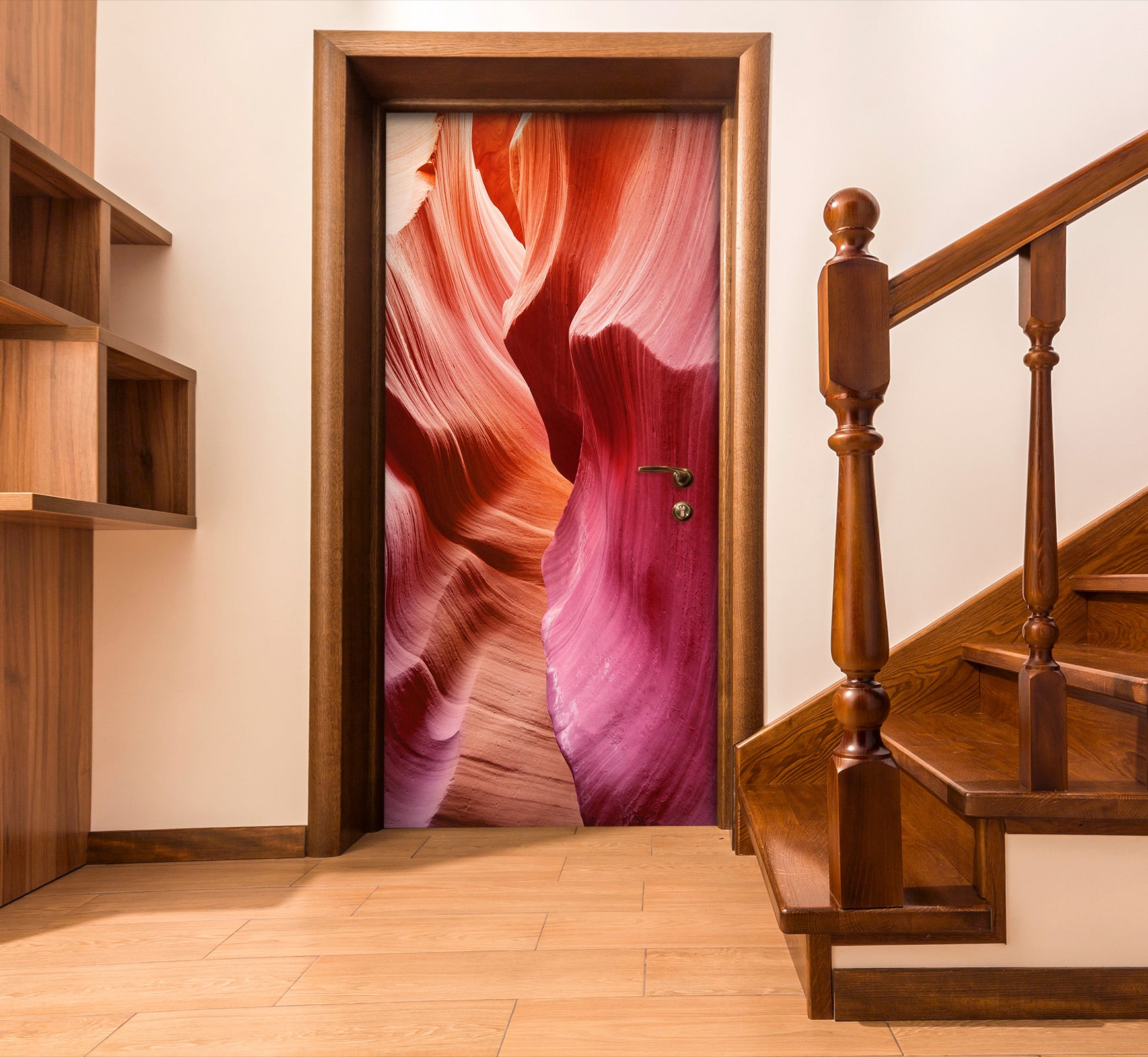 3D Red Rock 055 Door Mural