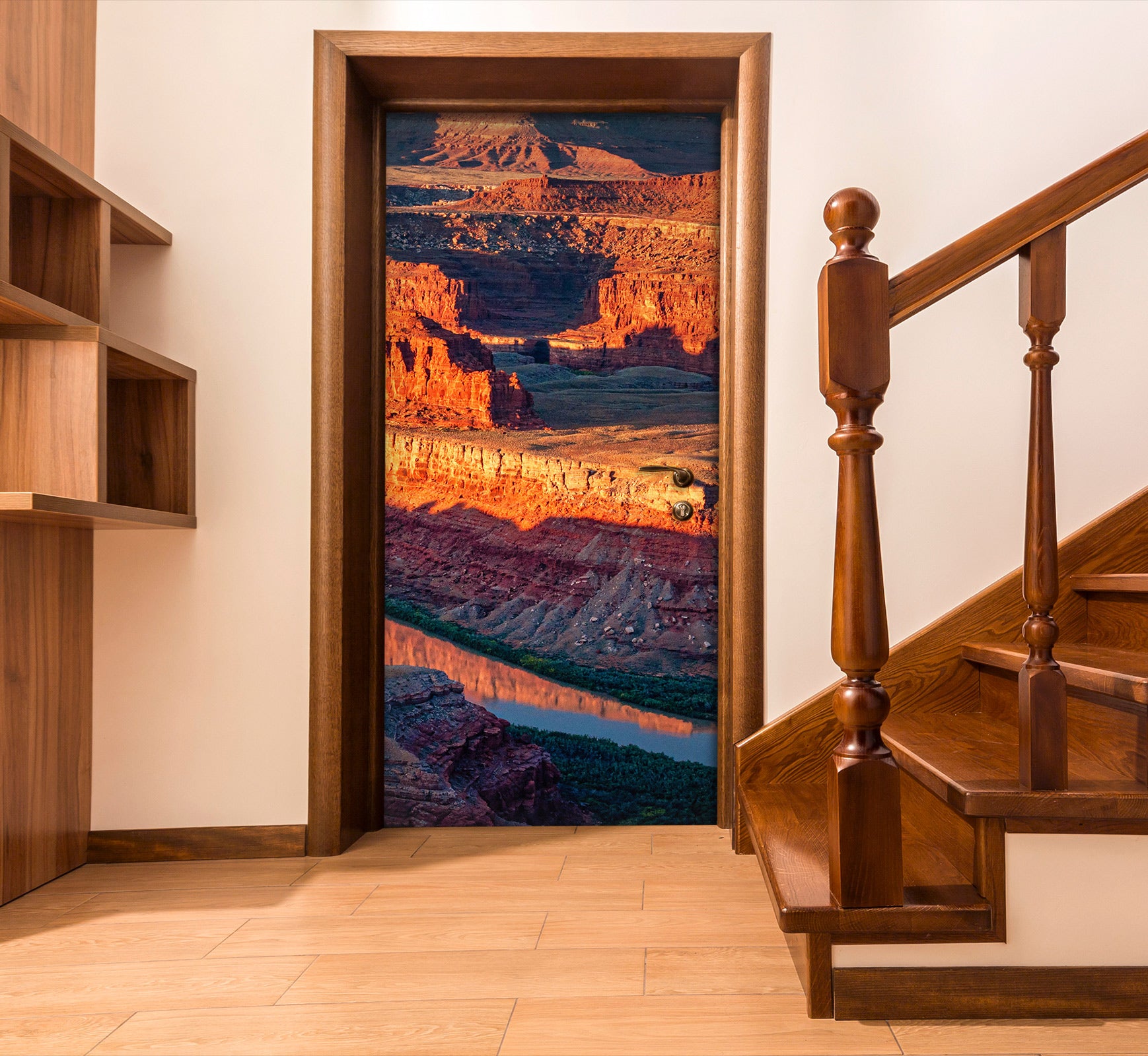 3D Mountains Red Rocky 107179 Beth Sheridan Door Mural