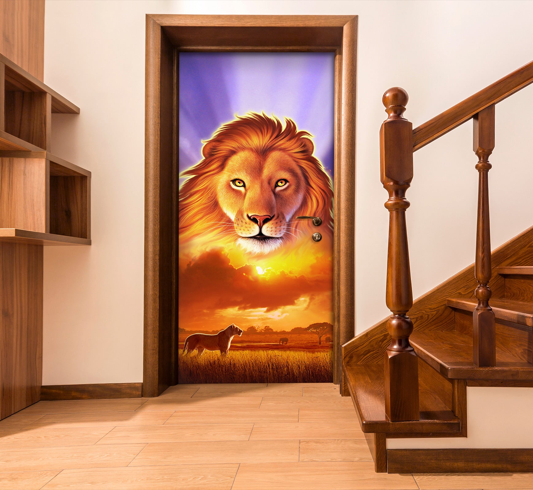 3D Lion 112142 Jerry LoFaro Door Mural