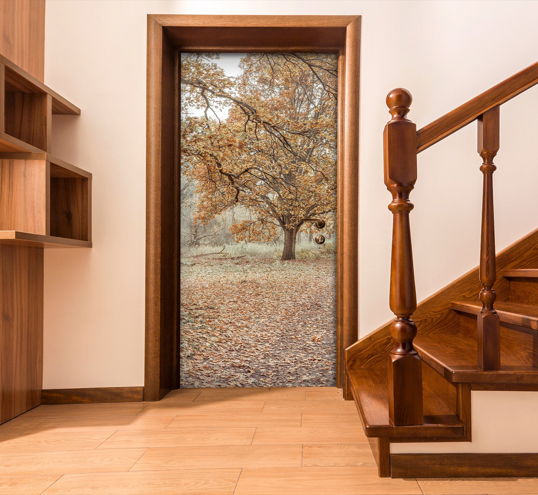 3D Leaves Trees Grass 10219 Assaf Frank Door Mural