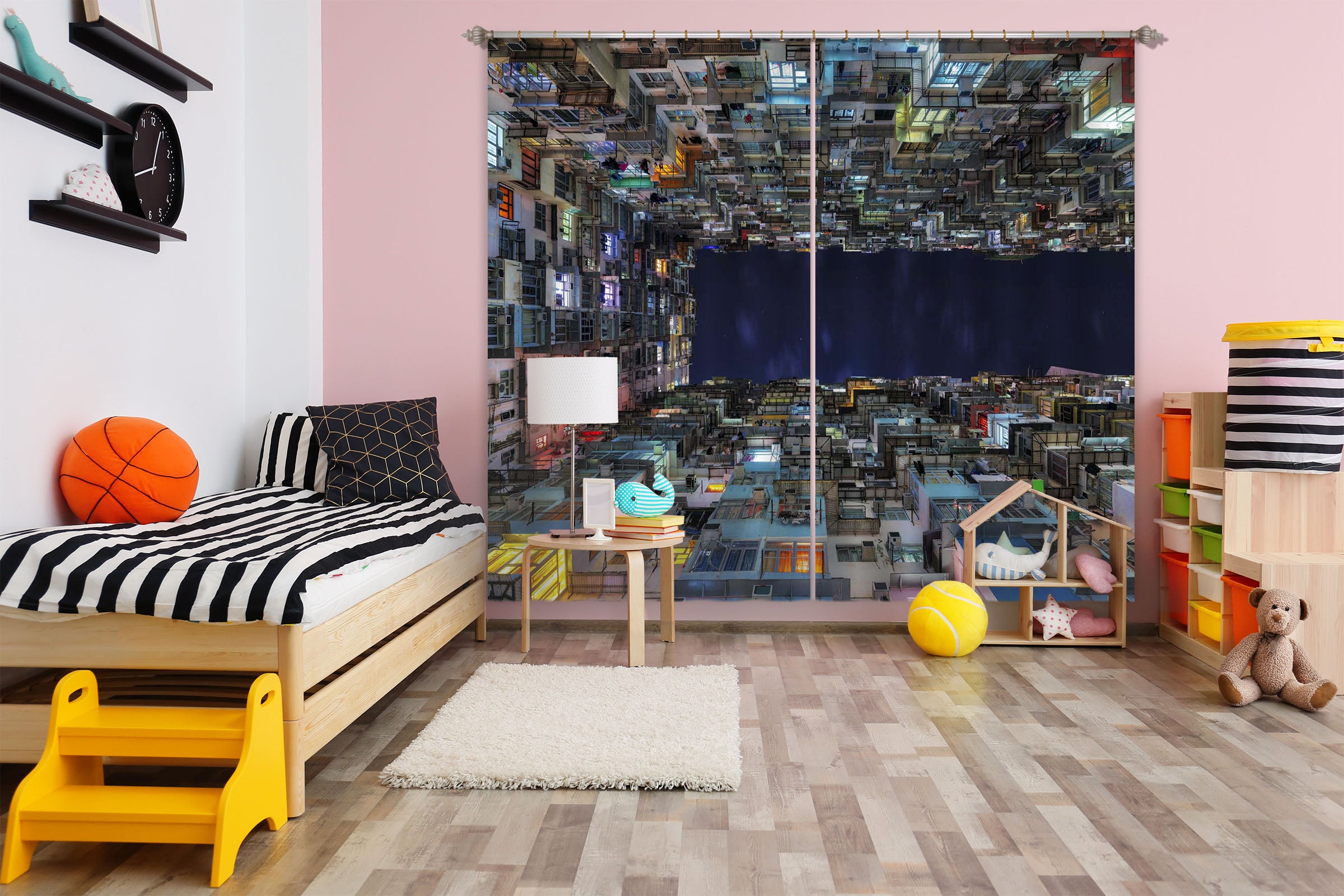 3D Night City 193 Marco Carmassi Curtain Curtains Drapes