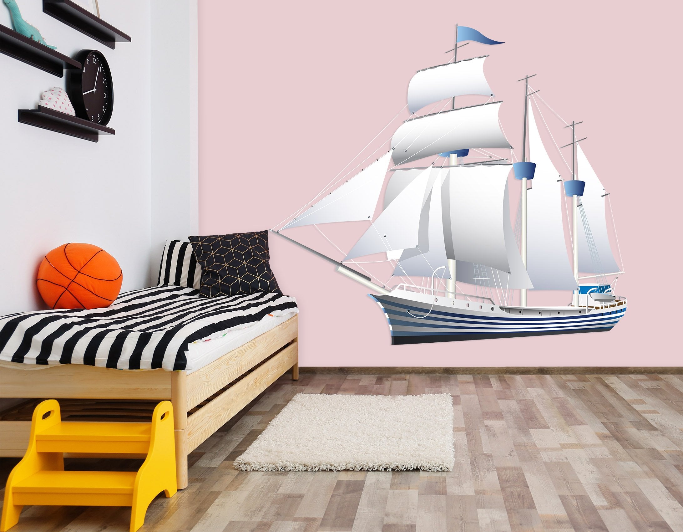 3D White Sailboat 0031 Vehicles Wallpaper AJ Wallpaper 