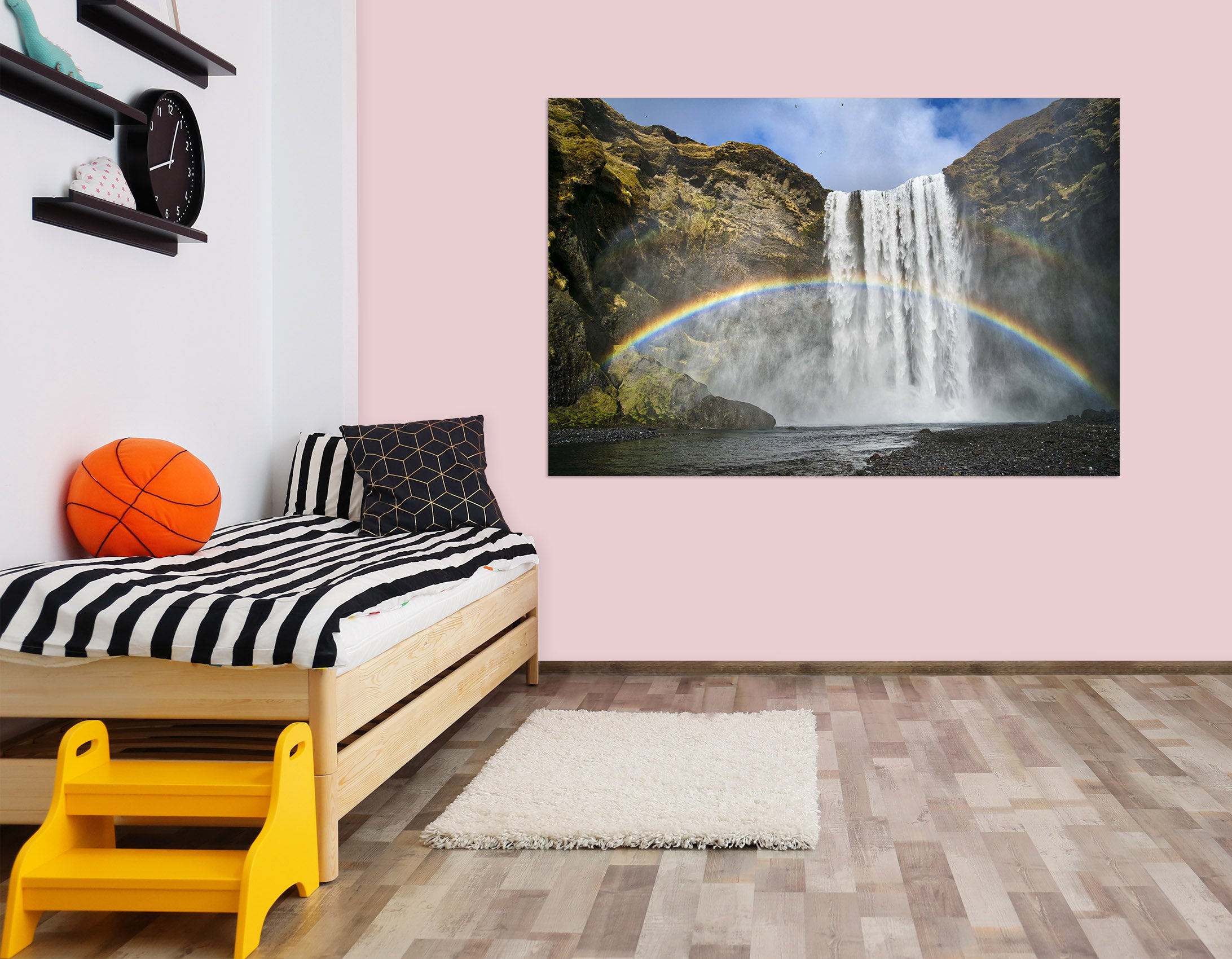 3D Rainbow Falls 201 Marco Carmassi Wall Sticker